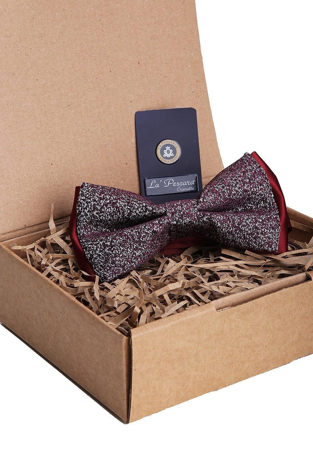  پاپیون طرح شنی زرشکی P1107