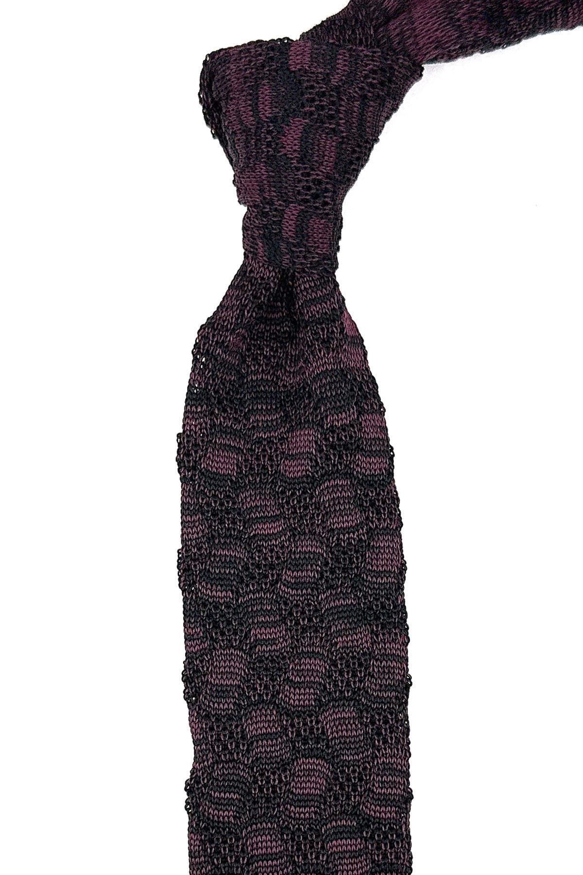  کراوات بافتنی مشکی - طرح آلو ÖR8357