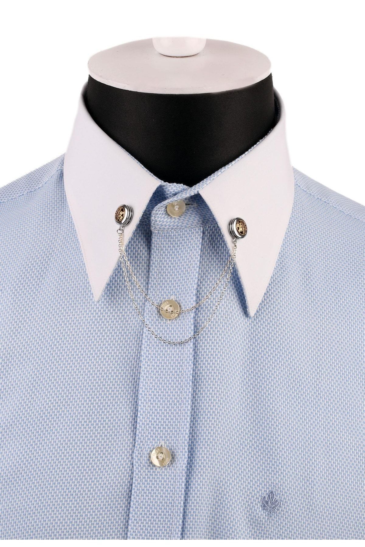  سنجاق یقه پیراهن زنجیری طلایی نقره‌ای GI146