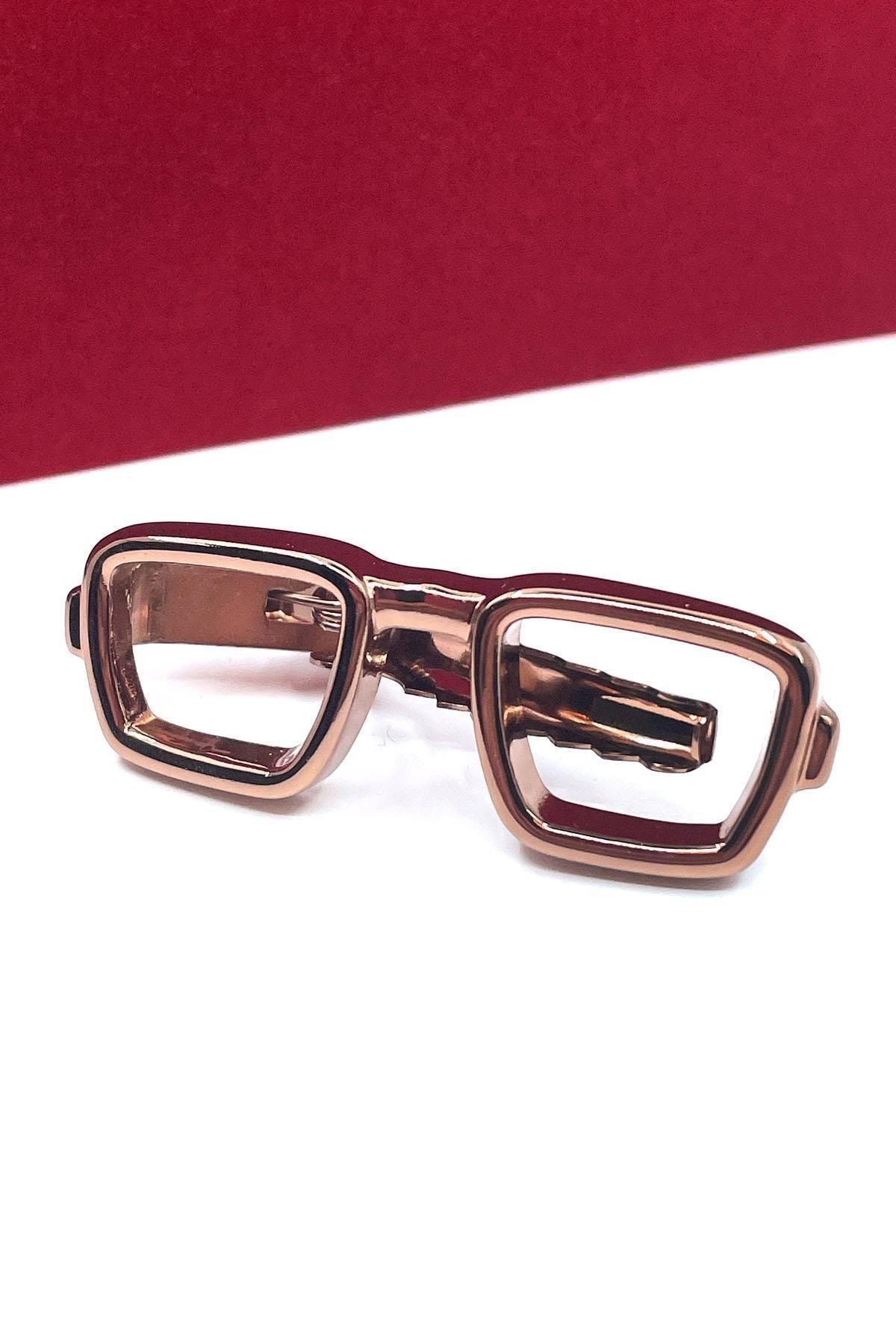  سنجاق کراوات برنزی طرح عینک Kıy712