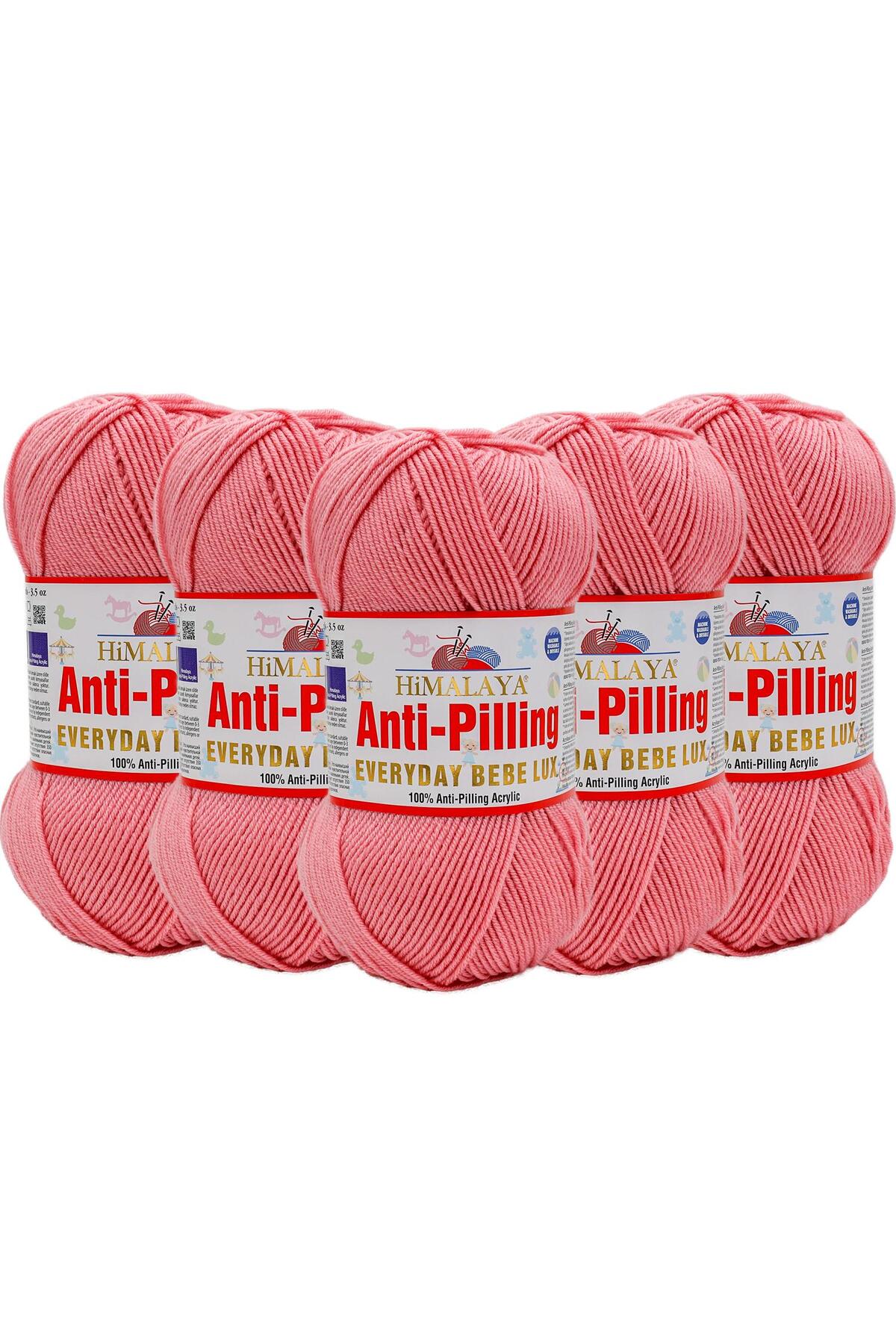 5 Pcs Himalayan Everyday Bebe Lux Anti Pilling Hand Knitting Yarn - 70432 Powder Pink