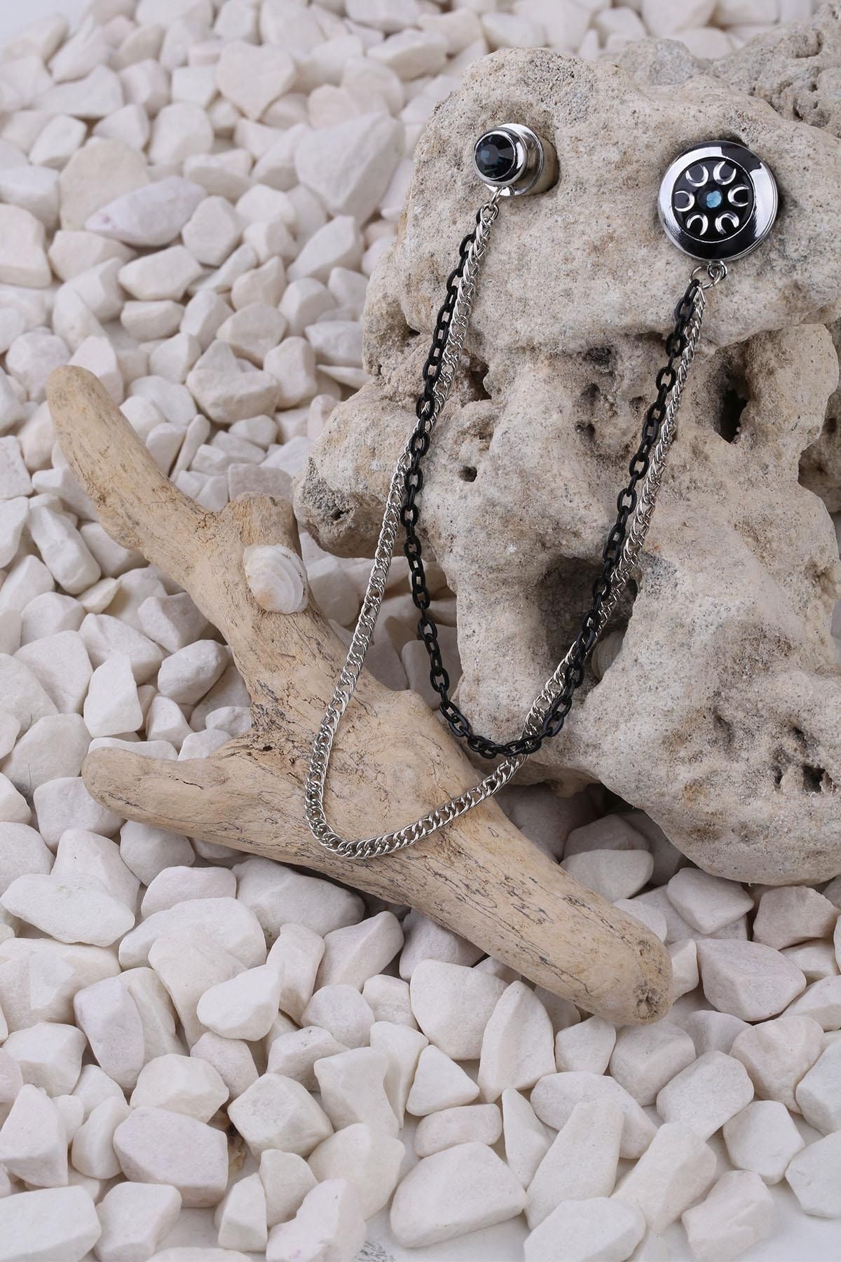  سنجاق یقه‌ای برش لیزری کریستال یاقوت کبود YI231