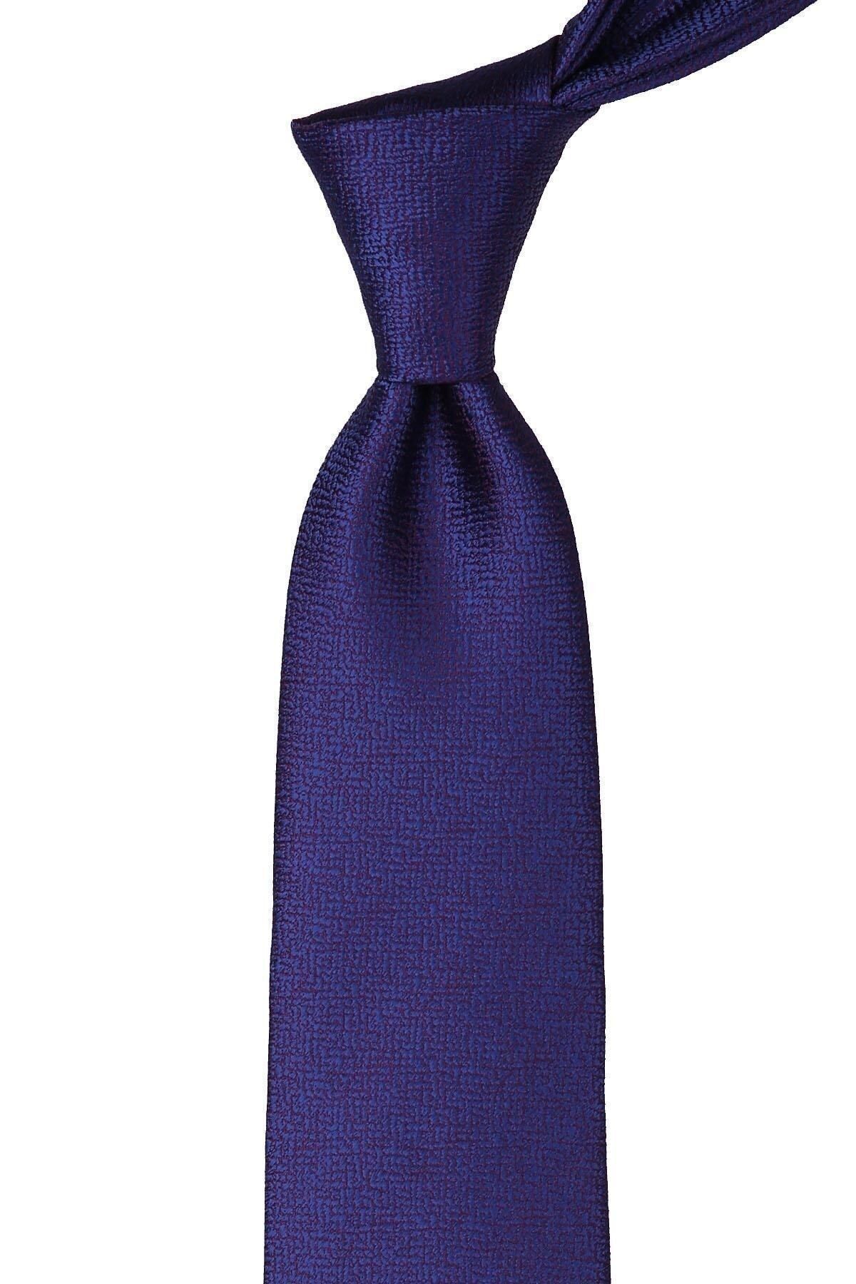  کراوات کلاسیک مردانه طرح شنی آلو با دستمال جیبی KK10240