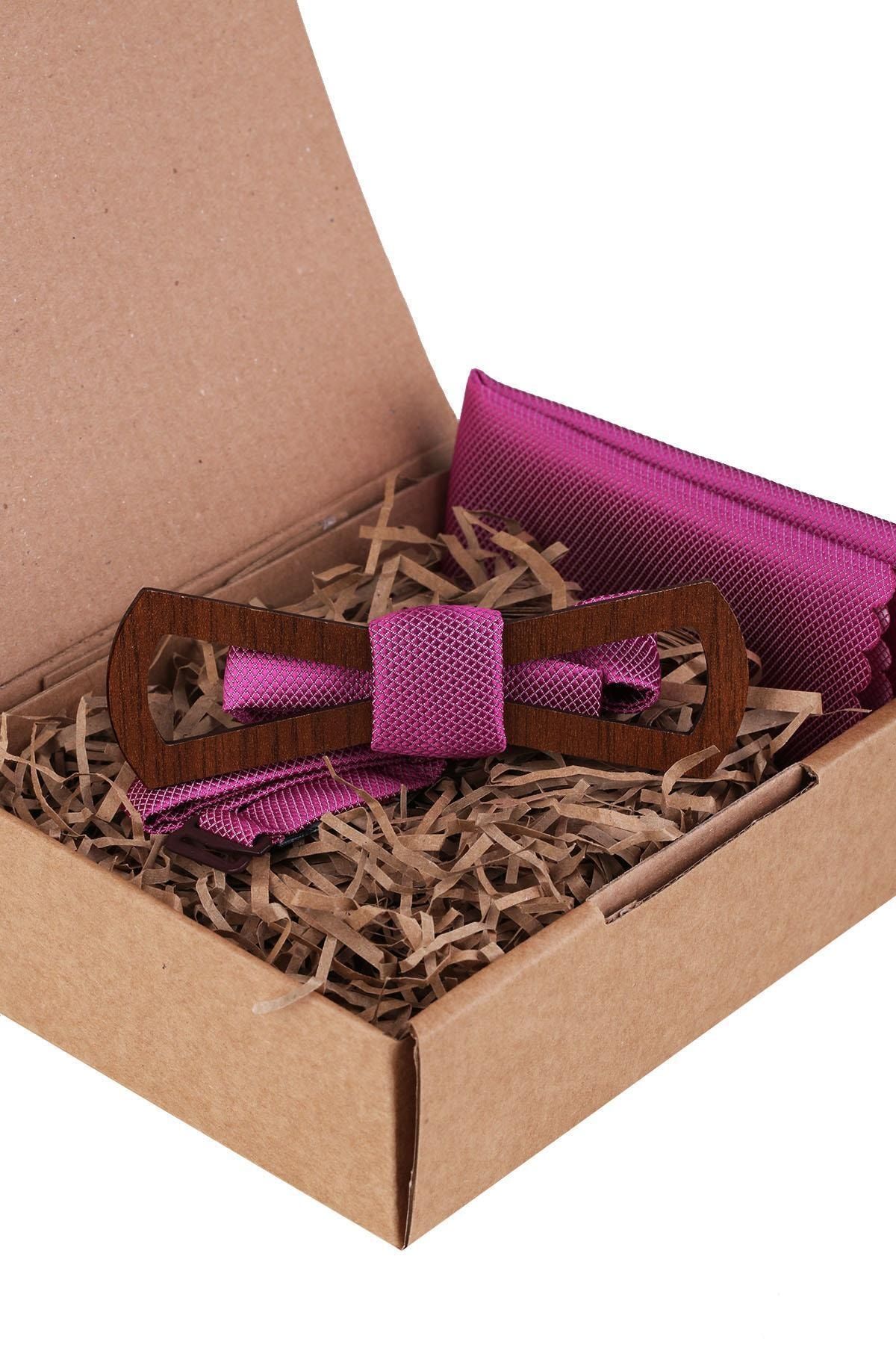  پاپیون چوبی صورتی AHP407