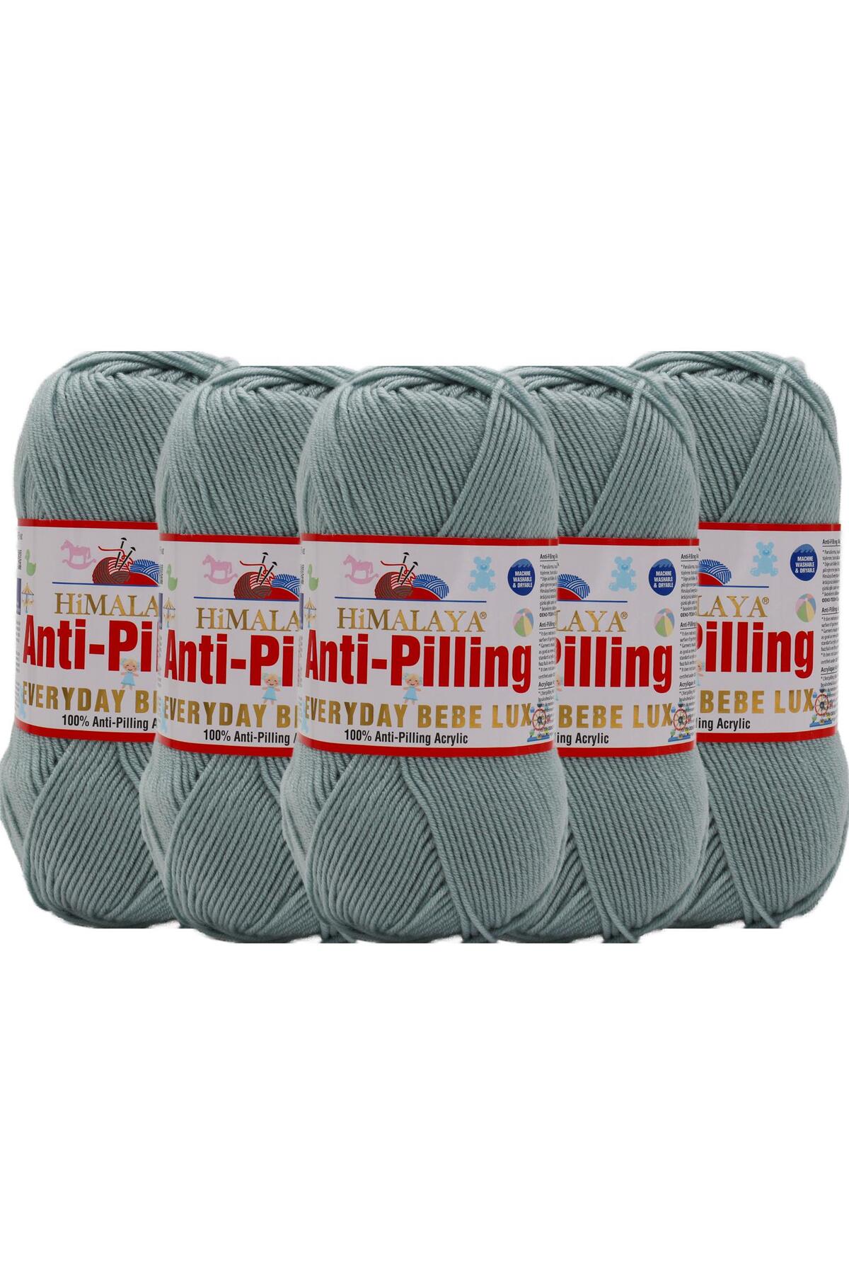 5 Pcs Himalayan Everyday Bebe Lux Anti Pilling Hand Knitting Yarn - 70447 Mold Green