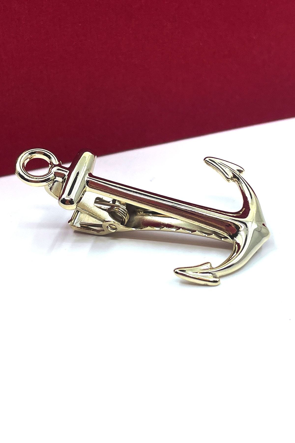  سنجاق کراوات طلایی لنگری KIY35