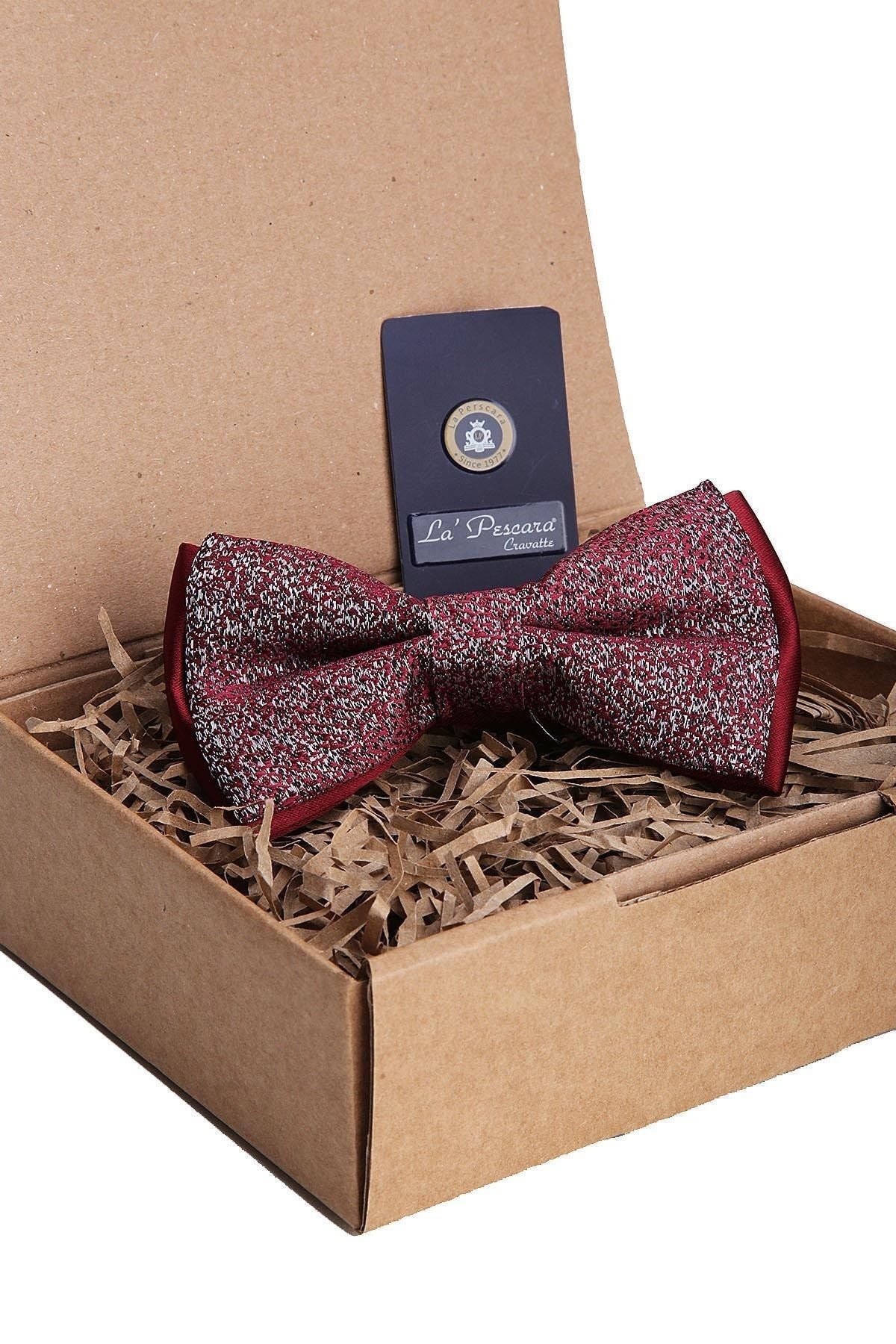  پاپیون طرح شنی زرشکی P1101