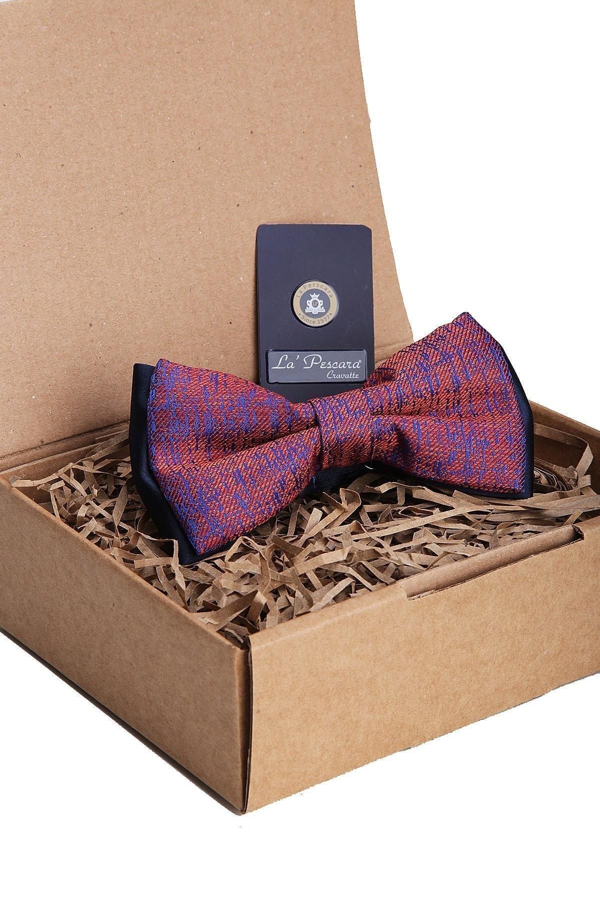  پاپیون طرح شنی نارنجی P1157