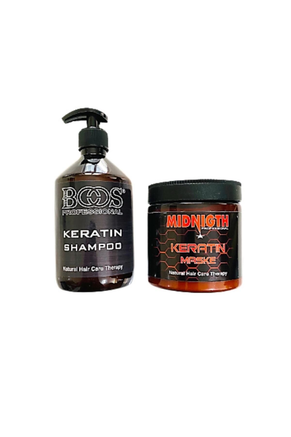 Keratın Şampuan 500 ml + Mıdnıgth Keratın Saç Maskesi 500 ml — PBKMIDKM