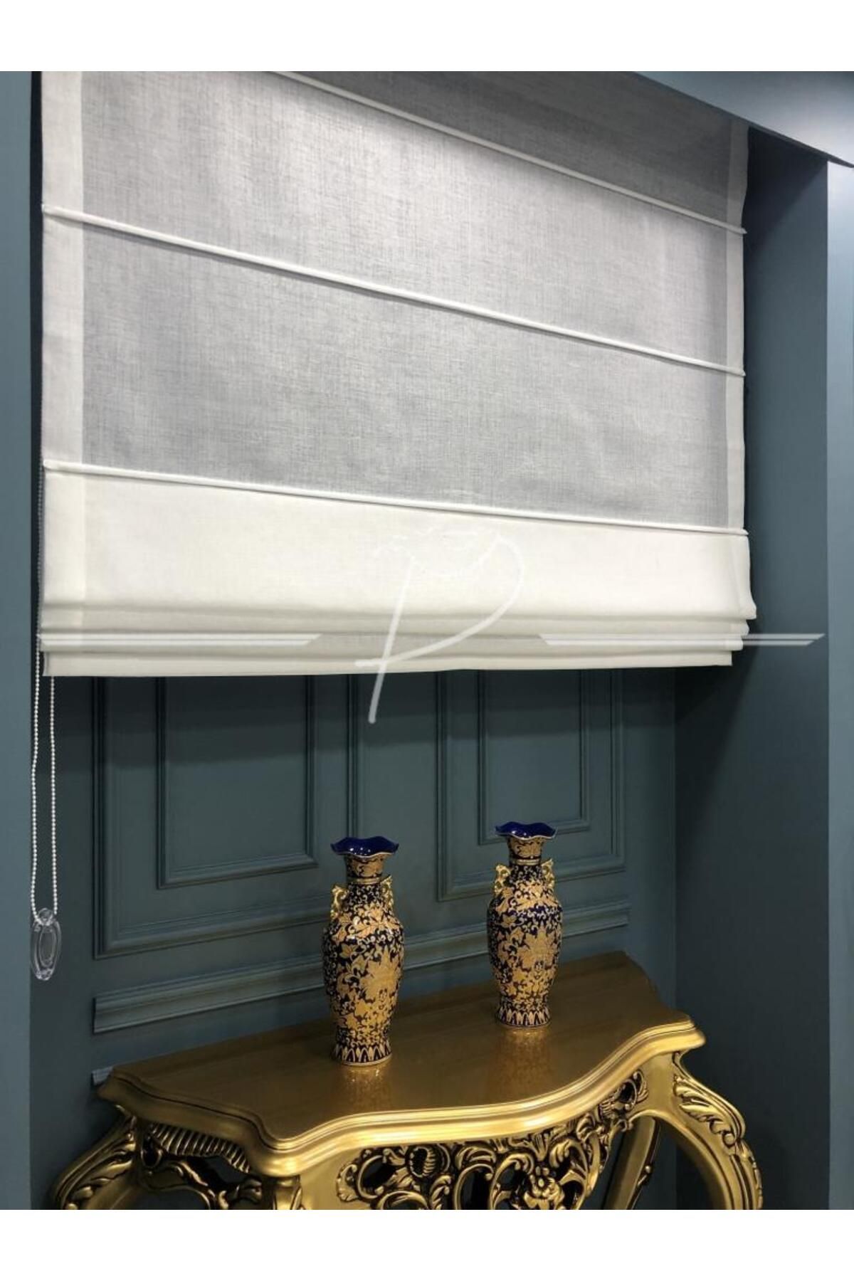 rendecioğlutekstil-Folded Linen Curtain Foldet Linen Ecru Color 5