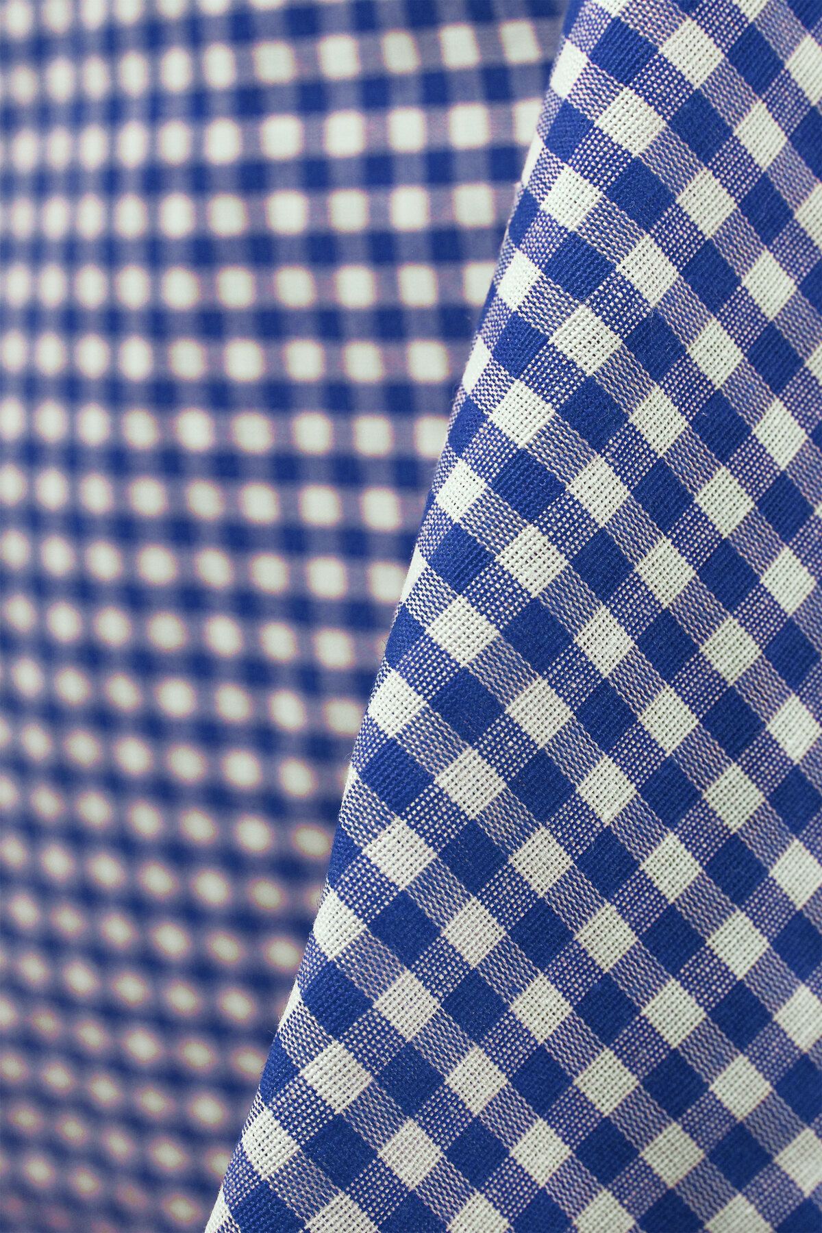 Soft Kare-Gingham Round Tablecloth 5