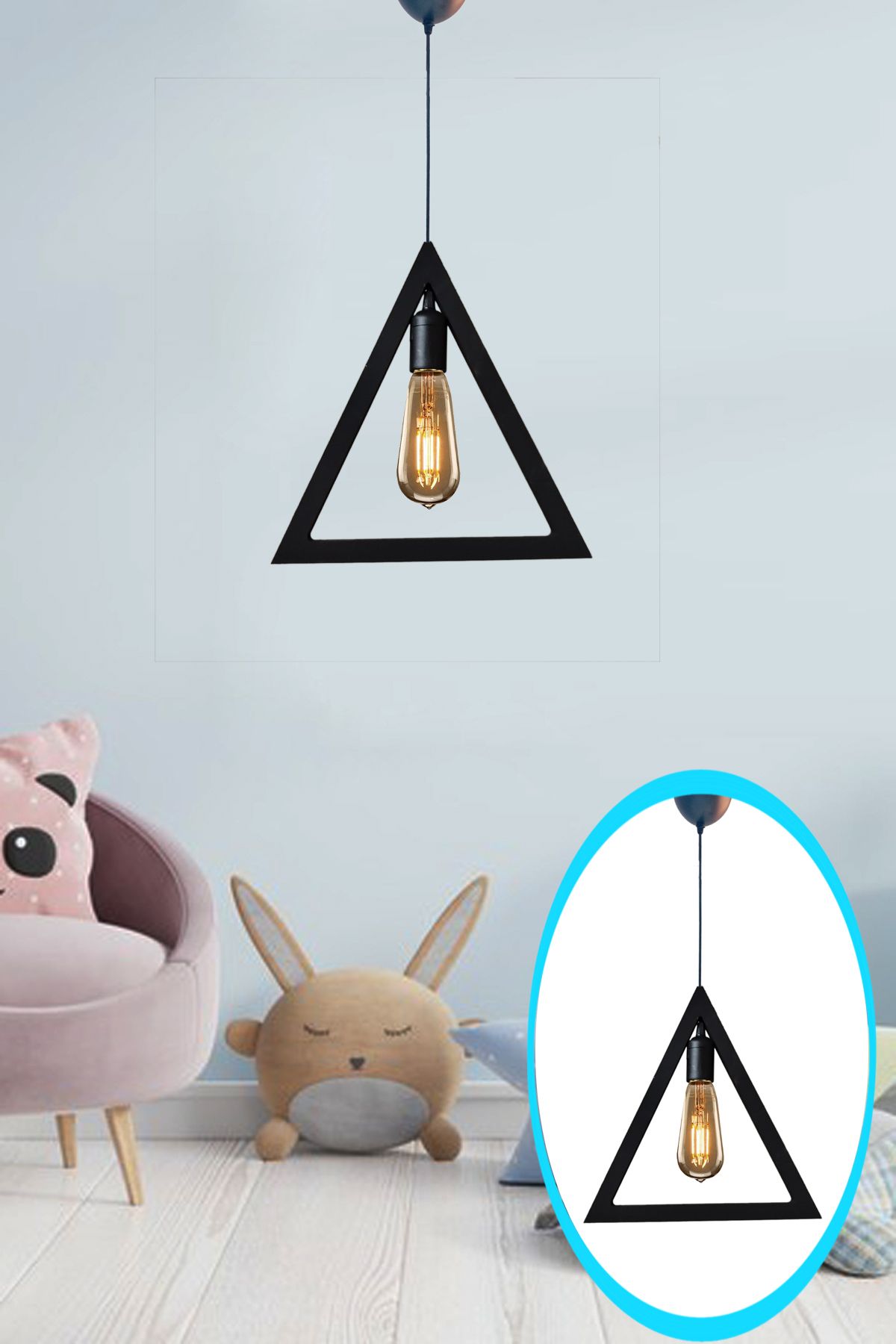 UTKU TASARIM-Modern Retro Triangle Pendant Lamp - Chandelier Ceiling Lamp for Office, Cafe, Bar and Hotel 5