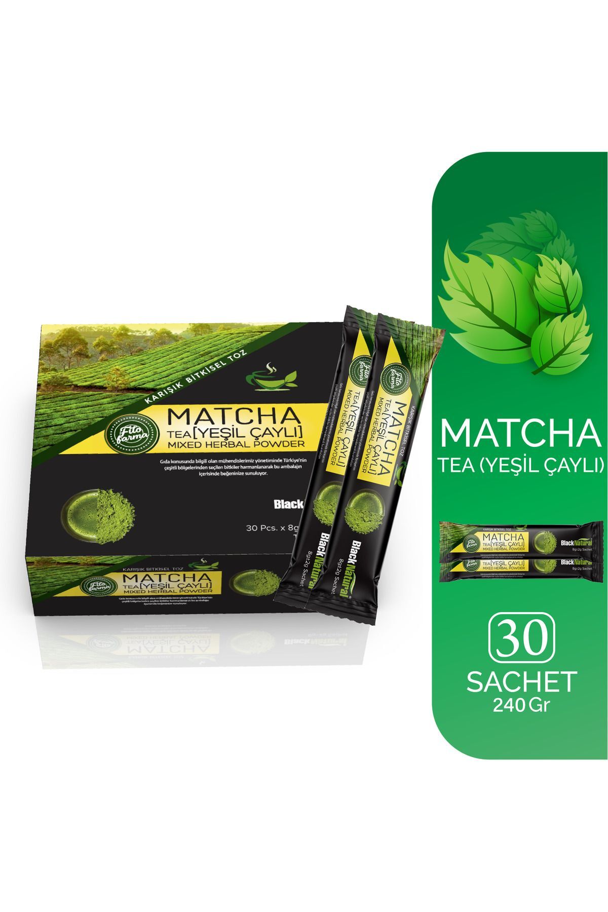 Black Natural Maça Çayı (Yeşil Çaylı)