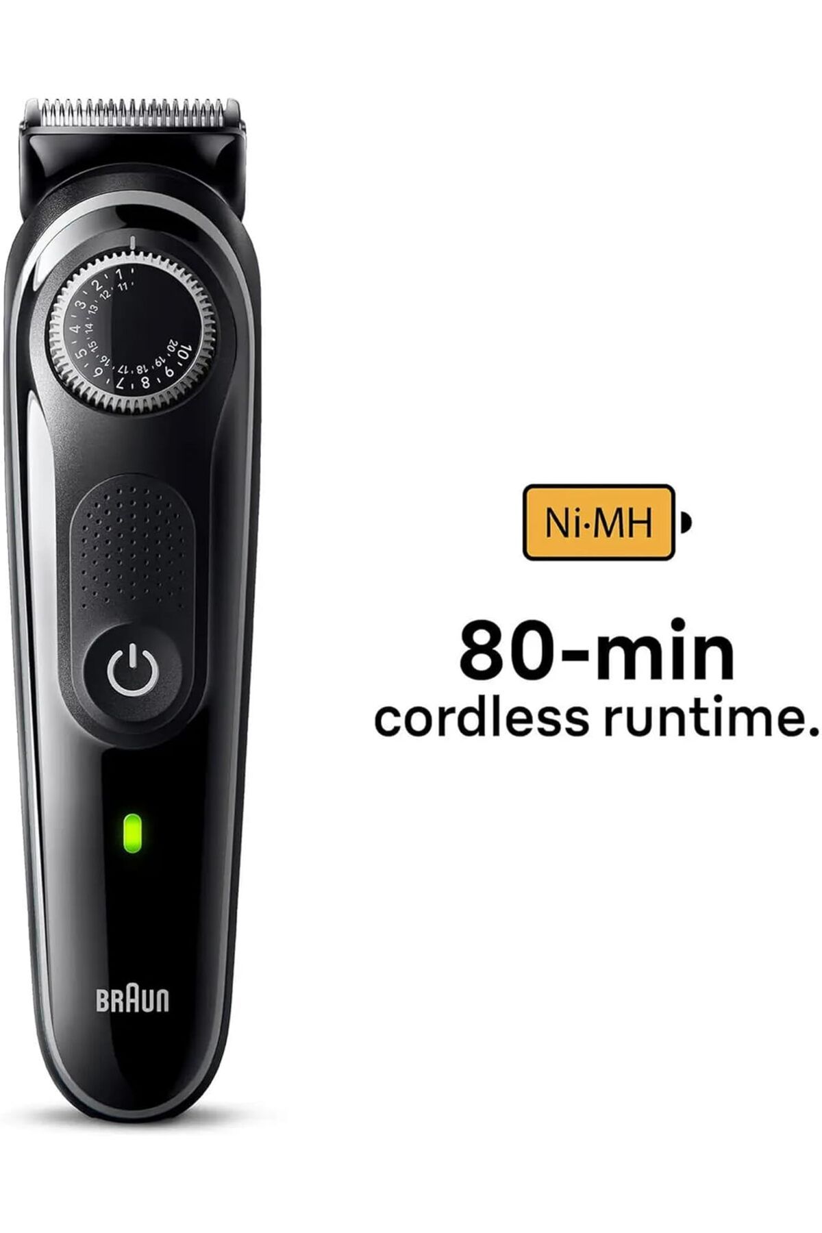 Braun-ماكينة تشذيب اللحية 3 عجلات دقيقة، 40 إعداد طول، 4 أدوات تصفيف، وقت تشغيل 80 دقيقة - BT3440 6