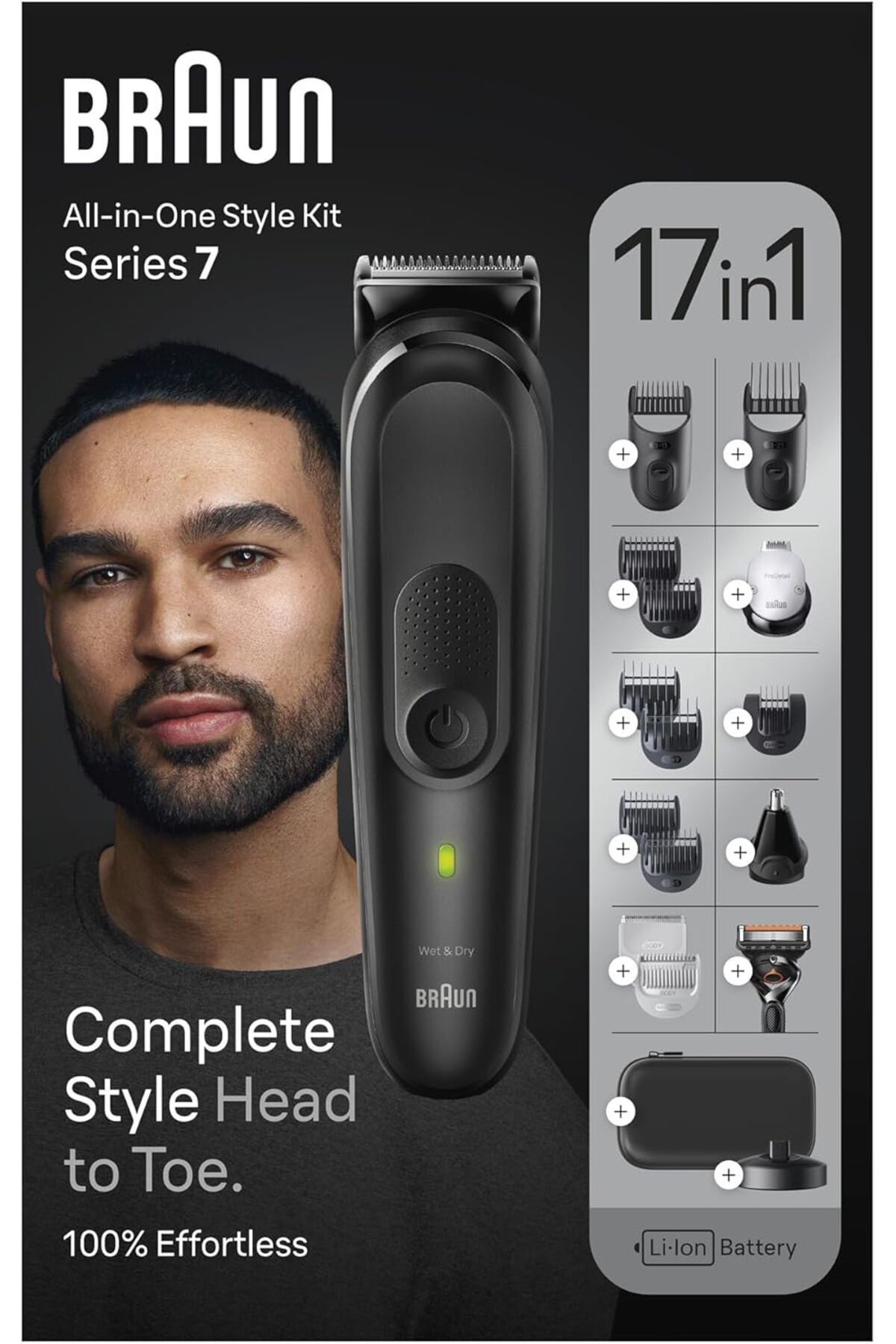Braun-Multi Grooming Kit 17-in-1 Style Kit, AutoSense Technology, ProBlade, 100min Runtime - MGK7490 8