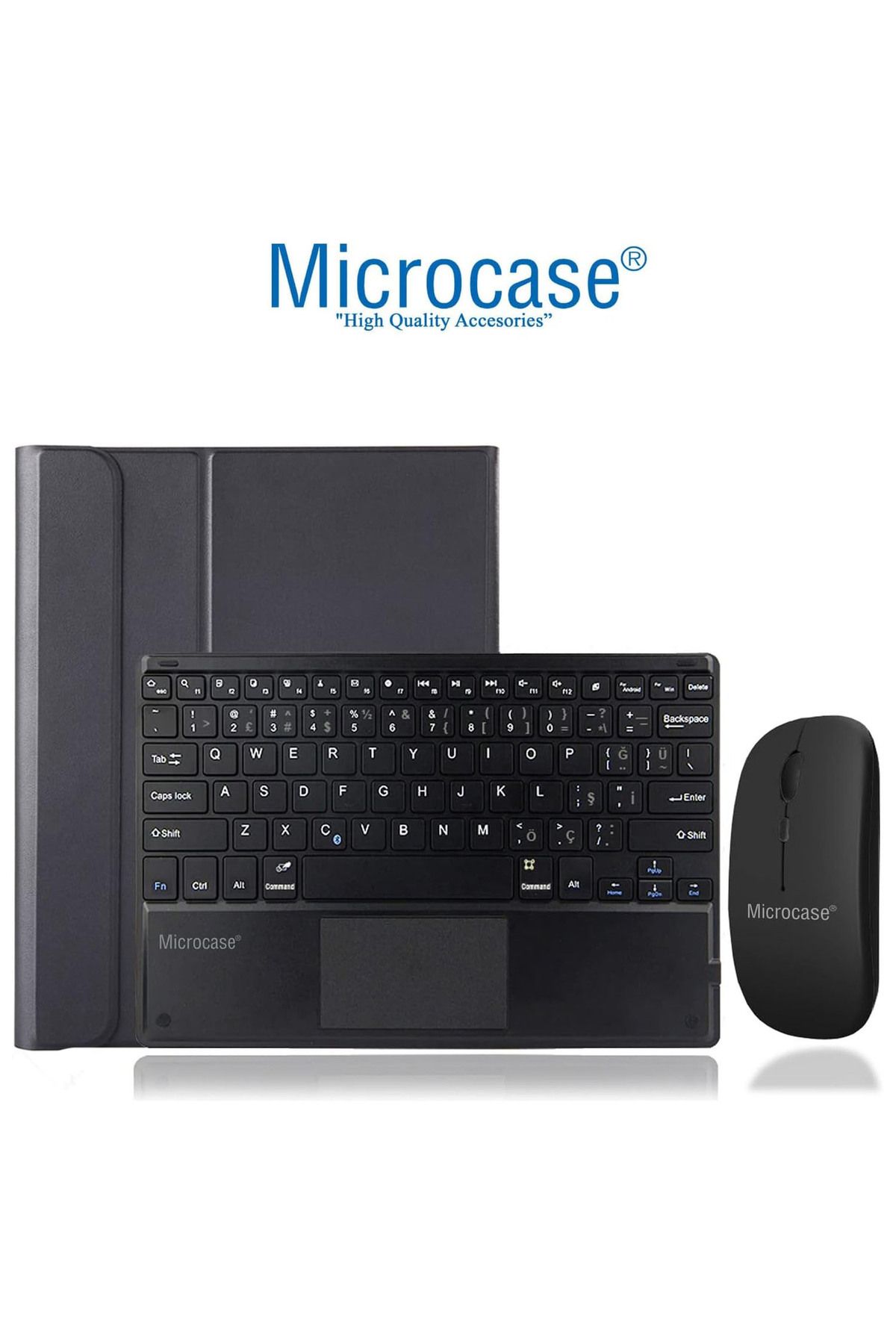Microcase-Samsung Tab S6 Lite 2024 SM-P620 - لوحة لمس بلوتوث ولوحة مفاتيح وماوس بلوتوث + حافظة مع حامل - BKK7 6