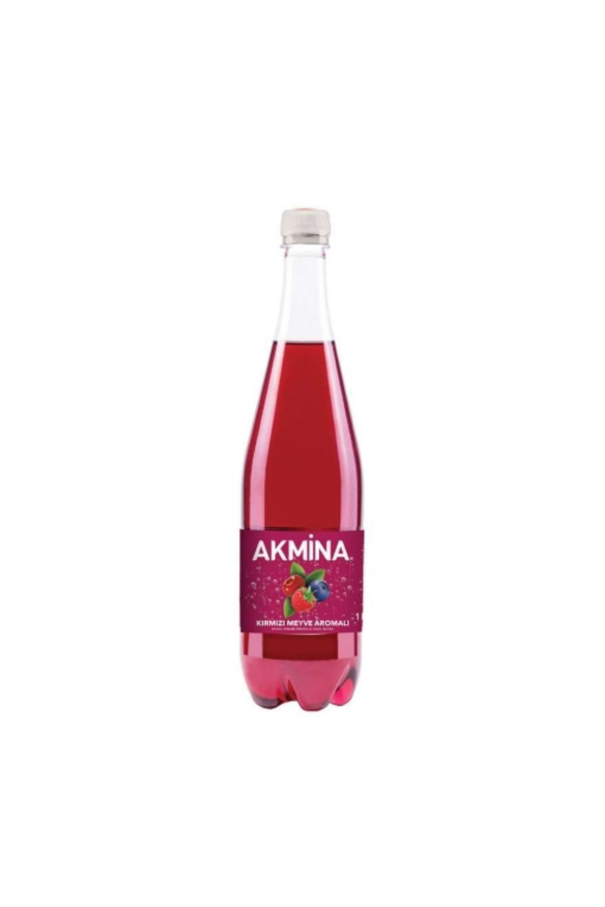 Akmina Kırmızı Meyveli Maden Suyu 1 Lt. (meyveli soda) (24'lü