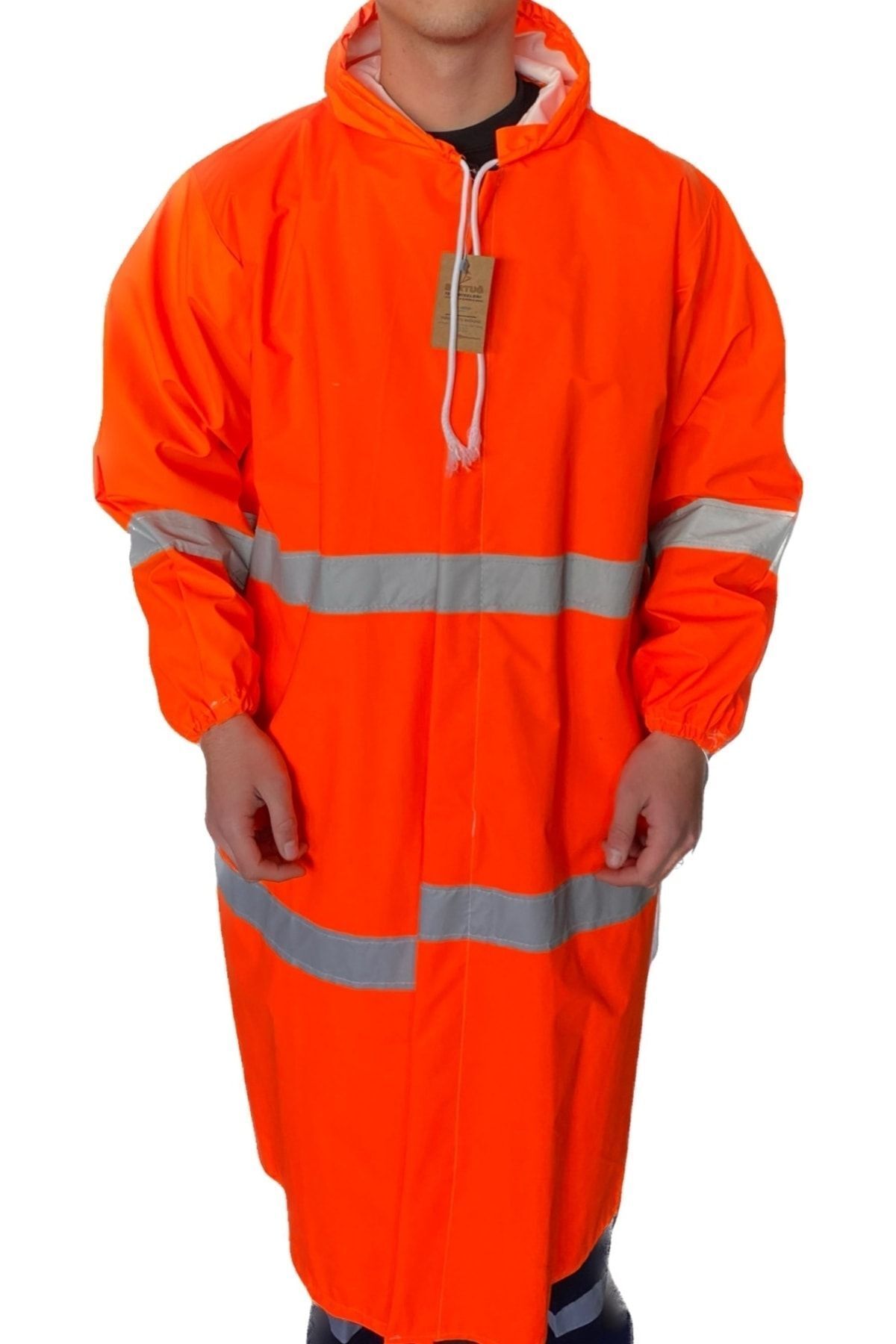 BERTUĞ İŞ ELBİSELERİ GİYİM VE İMALATI-Double Reflective Raincoat Top Coat 2