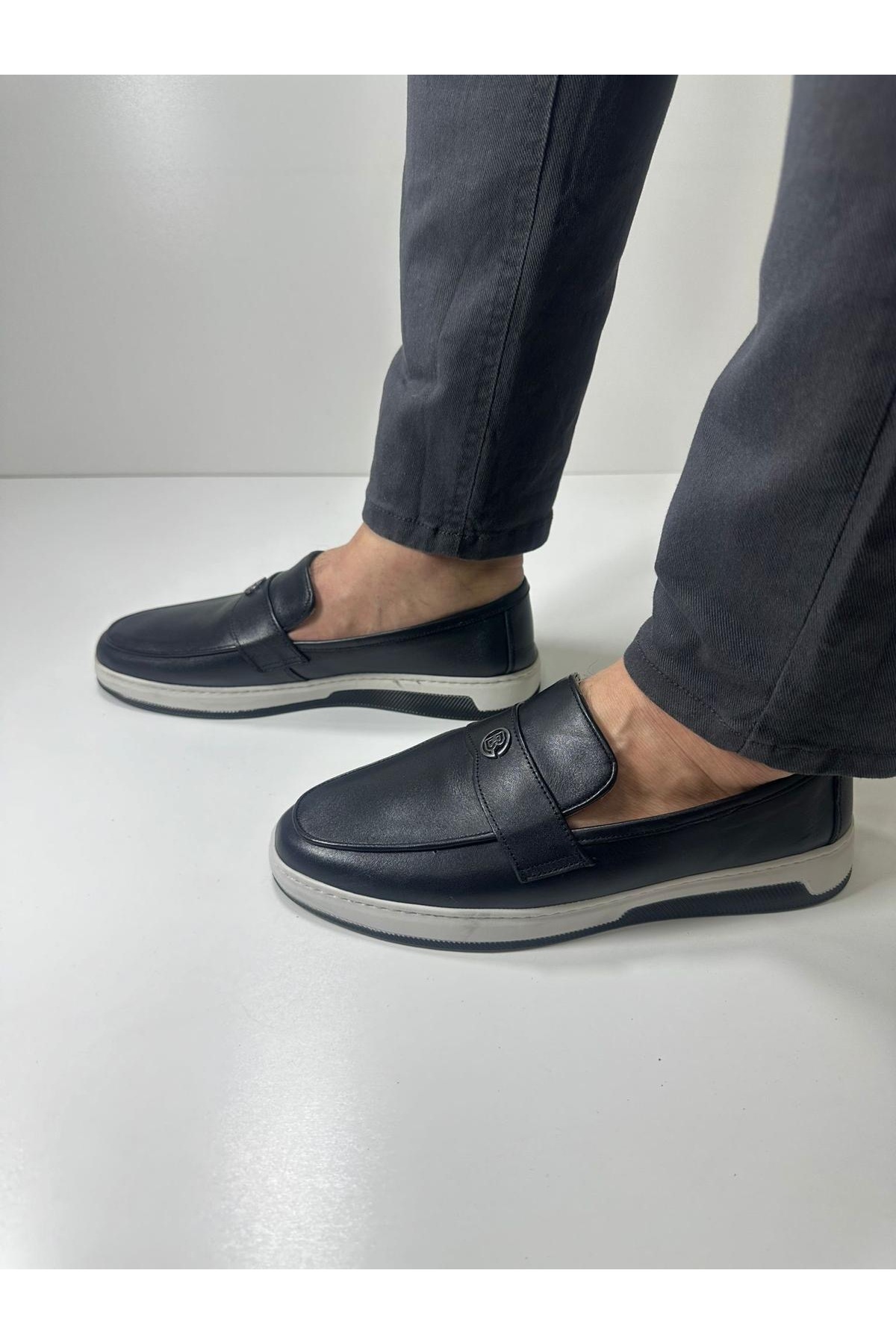 shot night YOUBY Hakiki Deri Ortopedik Günlük Ayakkabı Tokalı