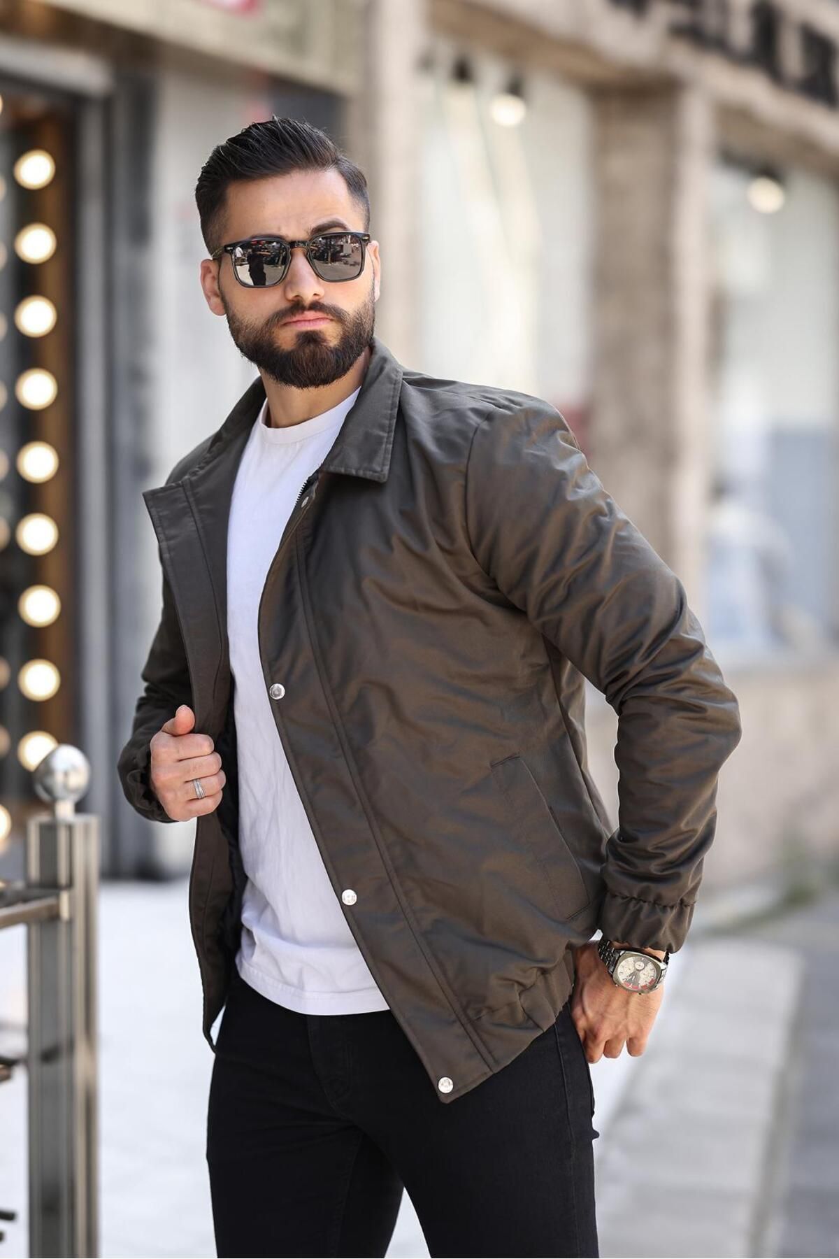 کاپشن مردانه خاکی DOXGER | 233A اورجینال - تصویر 2