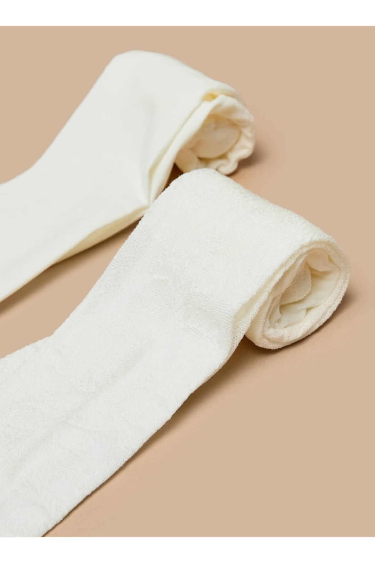 Barefeet-Solid Tights with Elasticated Hem - Set of 2 2