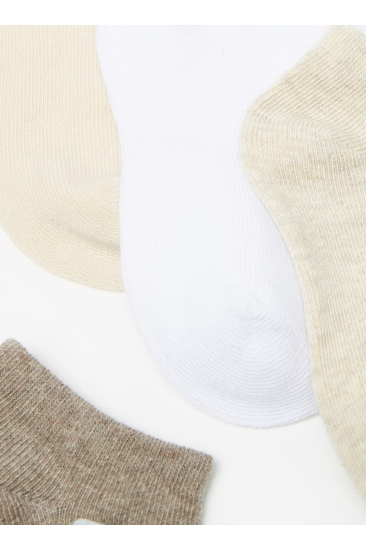 Barefeet-Plain Ankle Length Socks - Set of 5 3