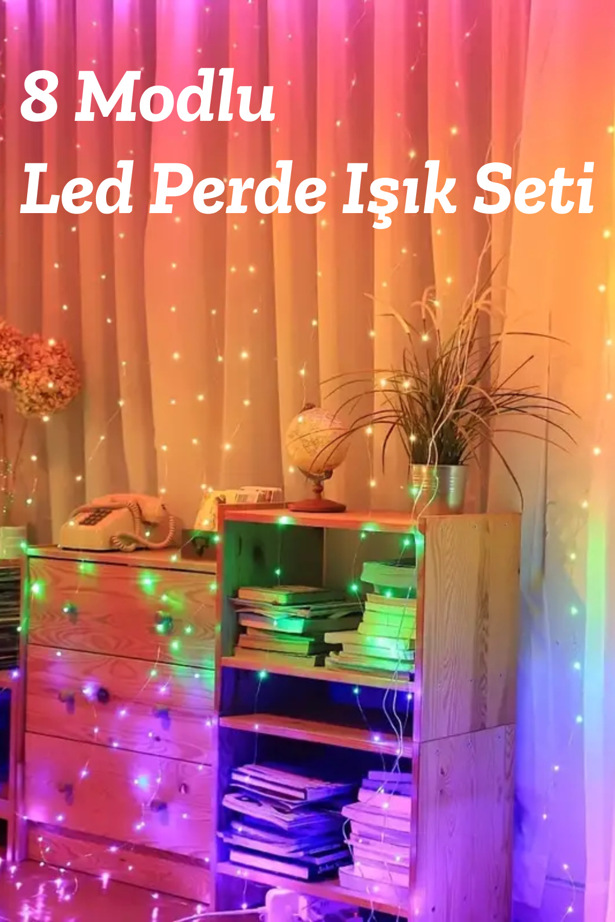 Nactumu 8 Modlu Led Perde Işık Seti Özel Gün, Açık Hava ve Pencere ...