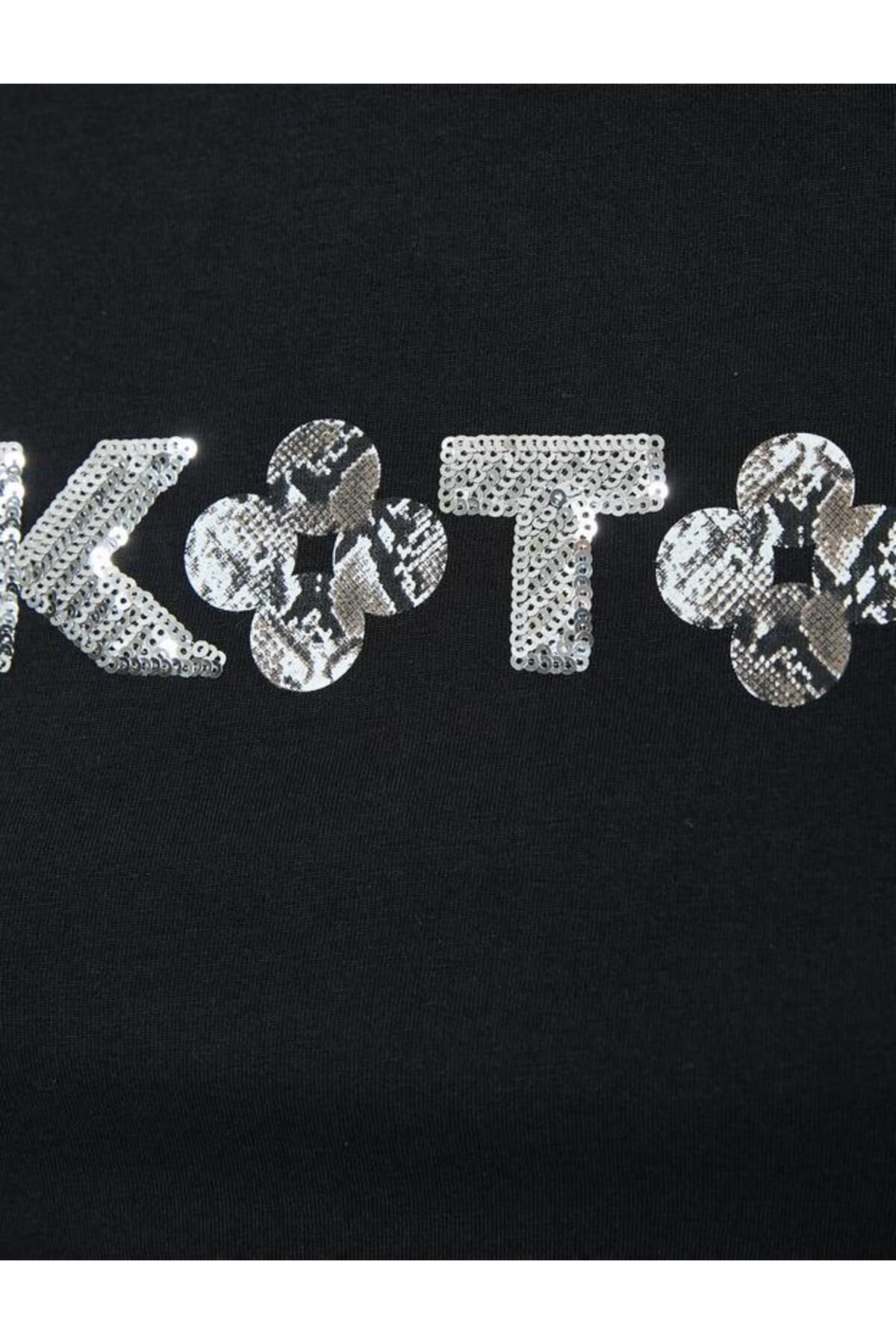 Kadın Siyah T-Shirt 9YAP13395EK