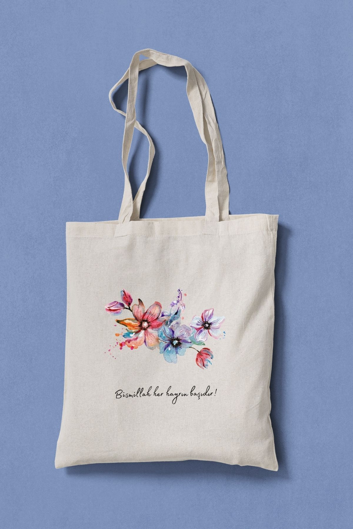 Bismillah Is the Head of Every Good Flower Cloth Bag