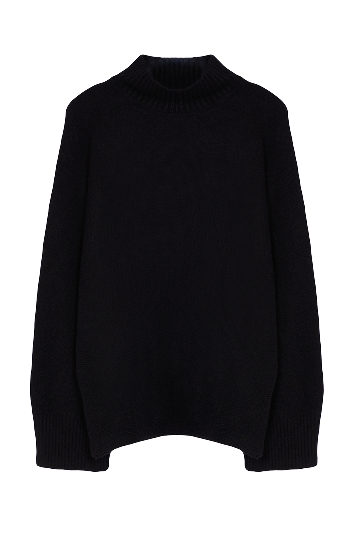 Trendyolmilla  Siyah Yumuşak Dokulu Geniş Kalıp Triko Kazak TWOAW20KZ1059 - Görsel 6