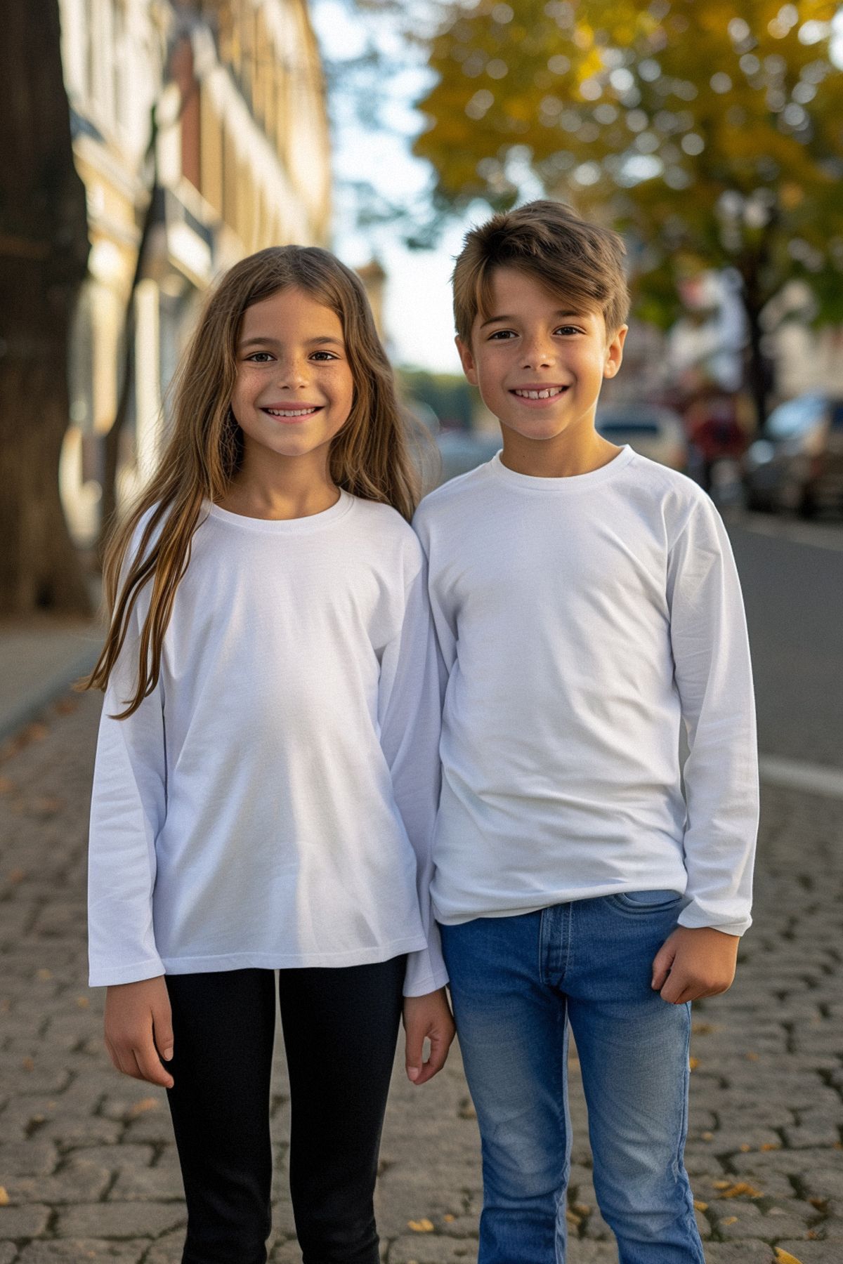 TRENDYOLKIDS Unisex Weiß-weiß 2er-pack – Basic Rundhalsausschnitt Baumwolle Gestrickt für Mädchen - 11–12 Jahre