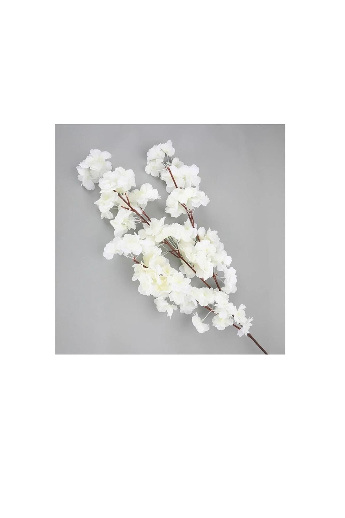 Artificial Flower Spring Branch Japanese Cherry Blossom 90 Cm 3 Branches White-ls
