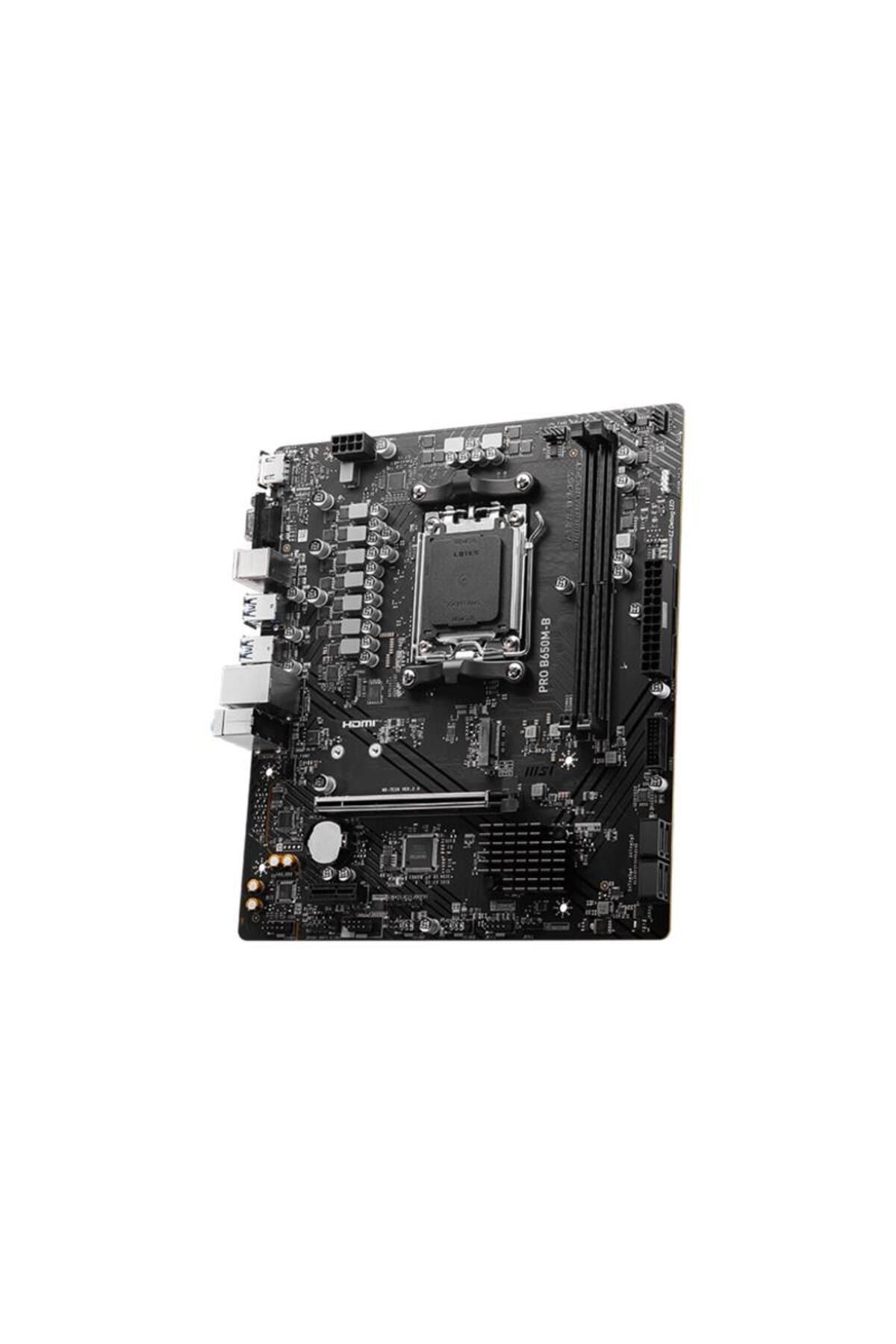 MSI-Pro B650M-B Ddr5 6800Mhz 1Xvga 1Xhdmi 1Xm.2 USB 3.2 Am5 Matx (Compatible with Amd Am5 7000 Series) 3