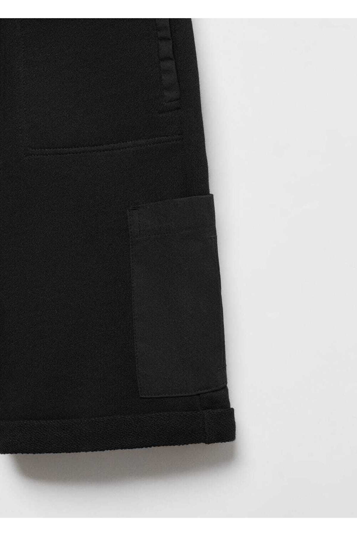 شورت و شلوارک پسرانه مشکی منگوMANGO Kids | 67026001 اورجینال - تصویر 3