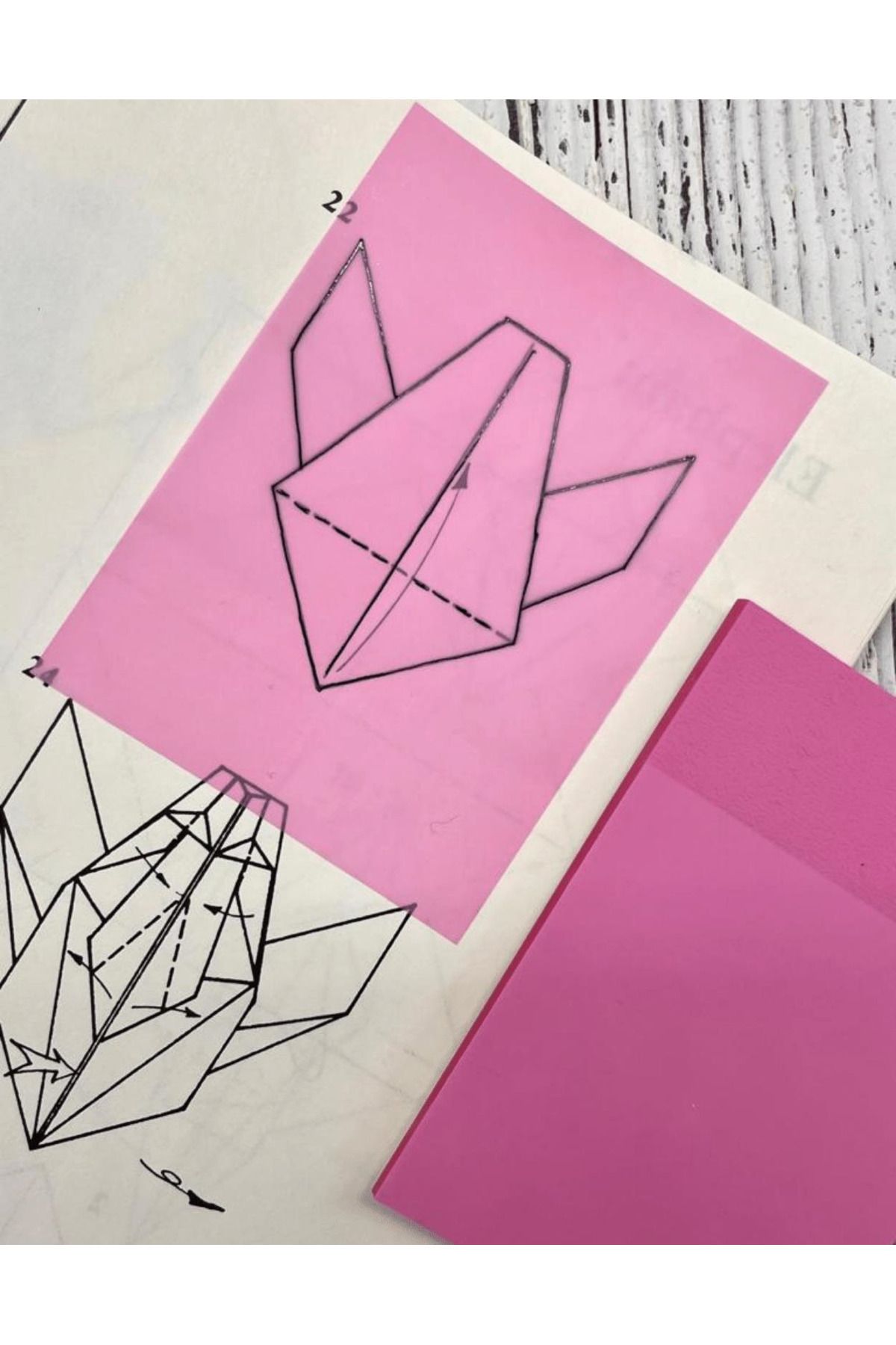 Kağıt Gemi Dükkan-Soft Dark Pink Transparent Post-it / Transparent Sticky Note / Sticky Note / Bullet Journal 5