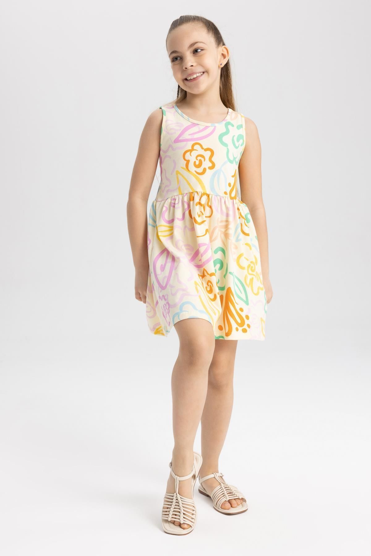 لباس مجلسی دخترانه زرد دفکتوDefacto | TYC00758022290 اورجینال - تصویر 2