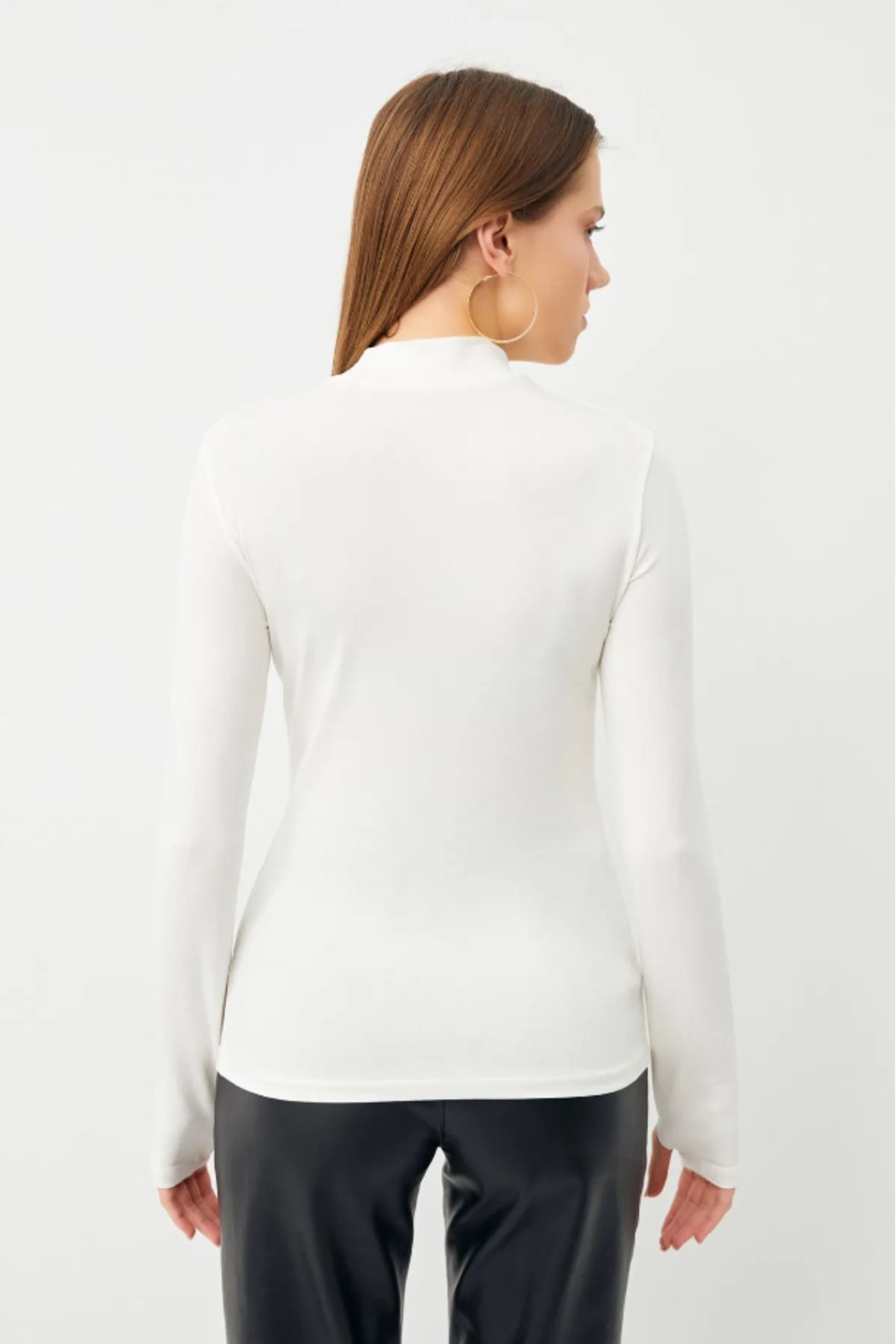 Housess-Women's Blouse Bodysuit with Finger Detail 5