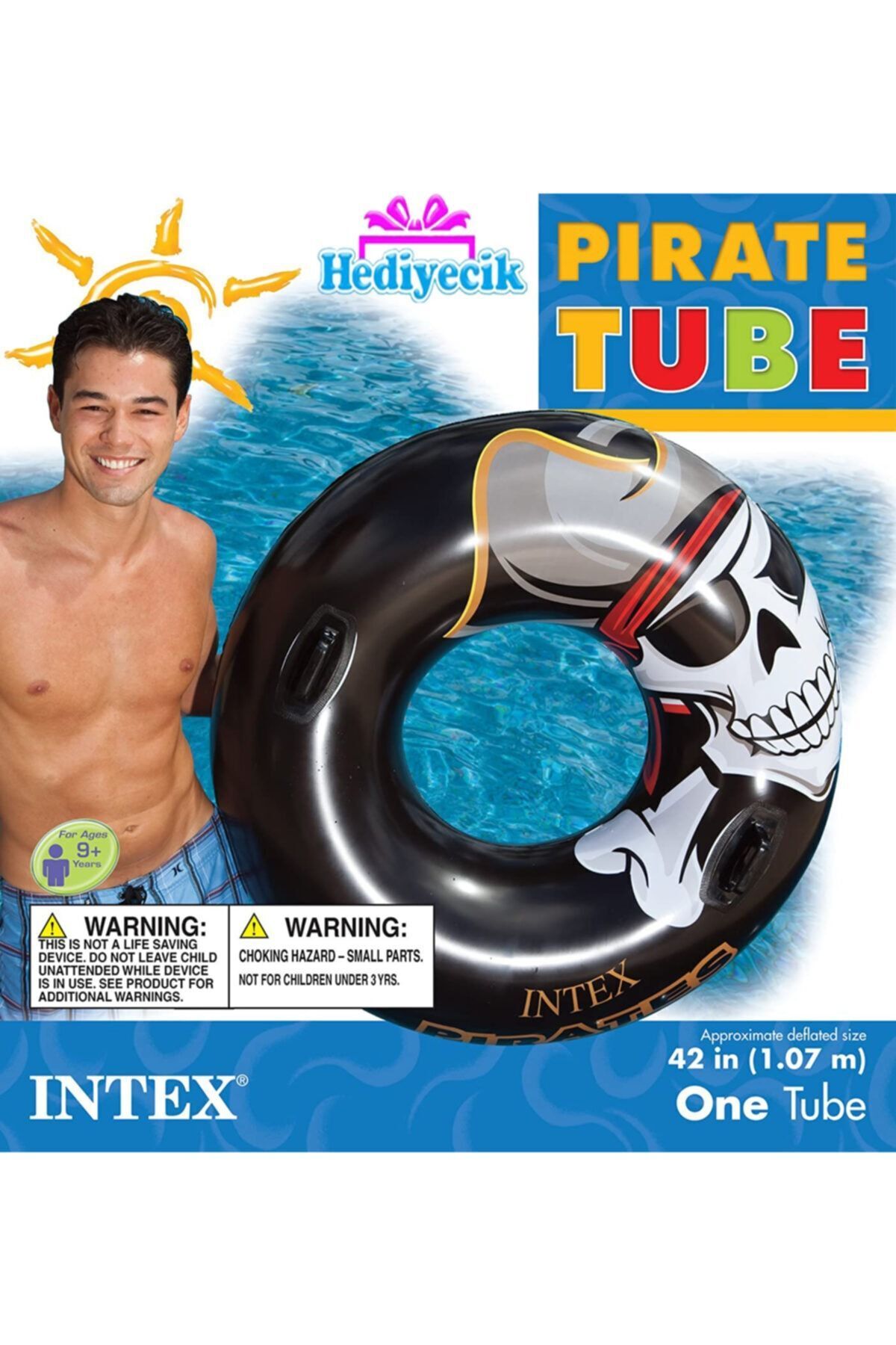hediyecik-Intex Pirate Patterned Pool and Sea Ring with Handle 107 Cm 6
