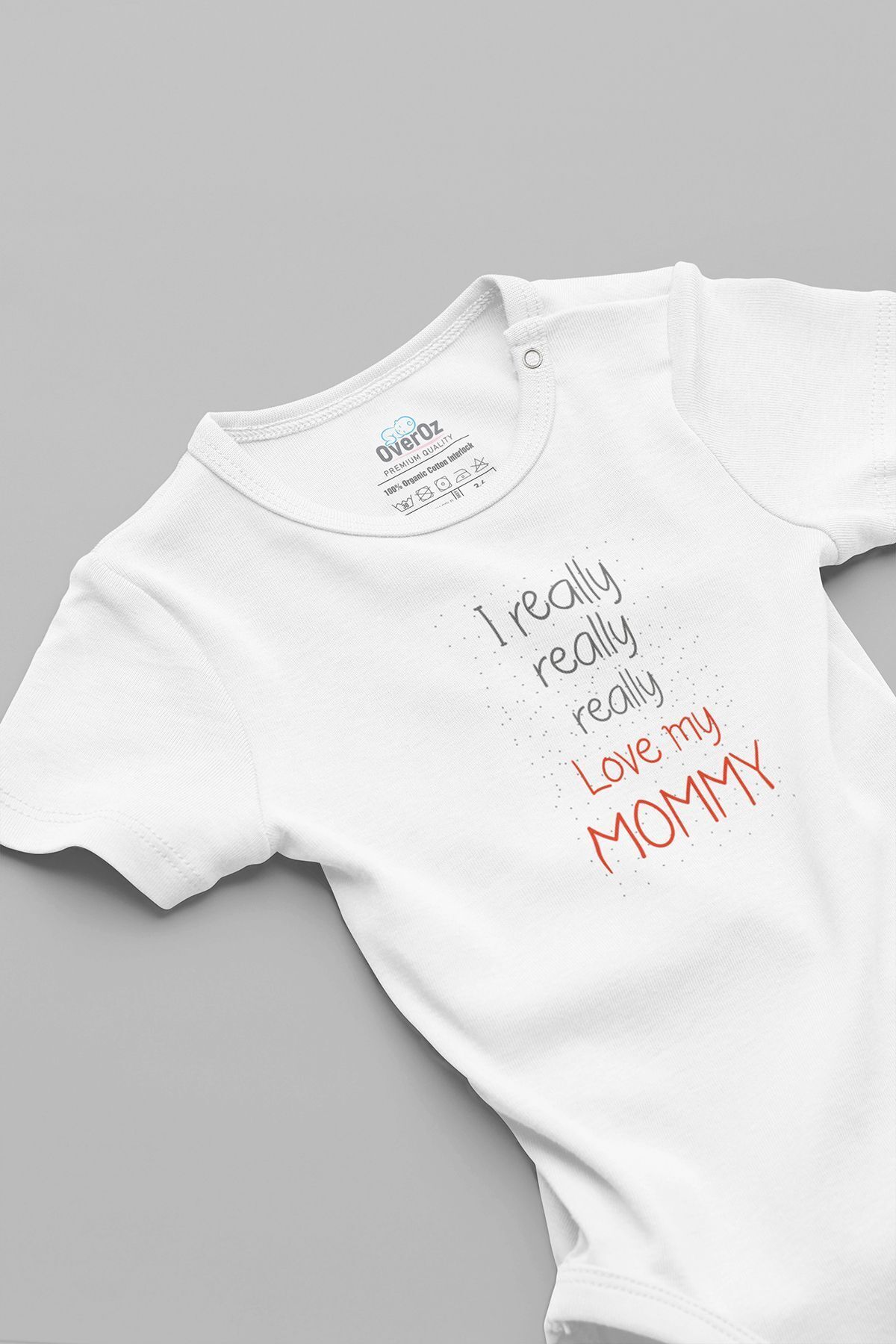 بادی کودک ۱۰۰٪ پنبهای ارگانیک، من واقعاً عاشق بادی مادر و کودک سفید چسبی ۵۸۴۰ هستم  بادی کودک ۱۰۰٪ پنبهای ارگانیک، من واقعاً عاشق بادی مادر و کودک سفید چسبی ۵۸۴۰ هستم