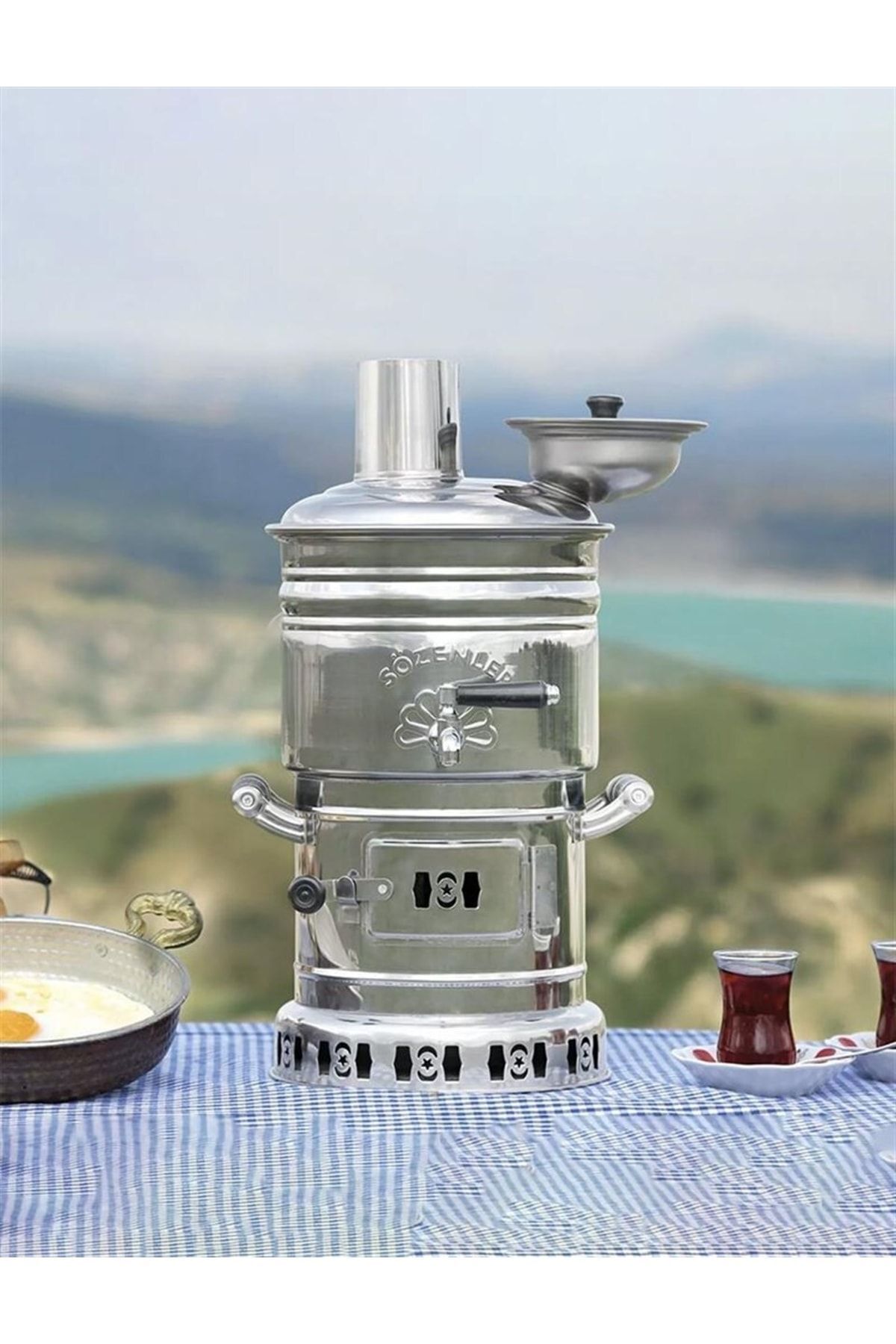 Semaver Sobalı Ahşap Kulp 4lt Ks13 Çantalı 2
