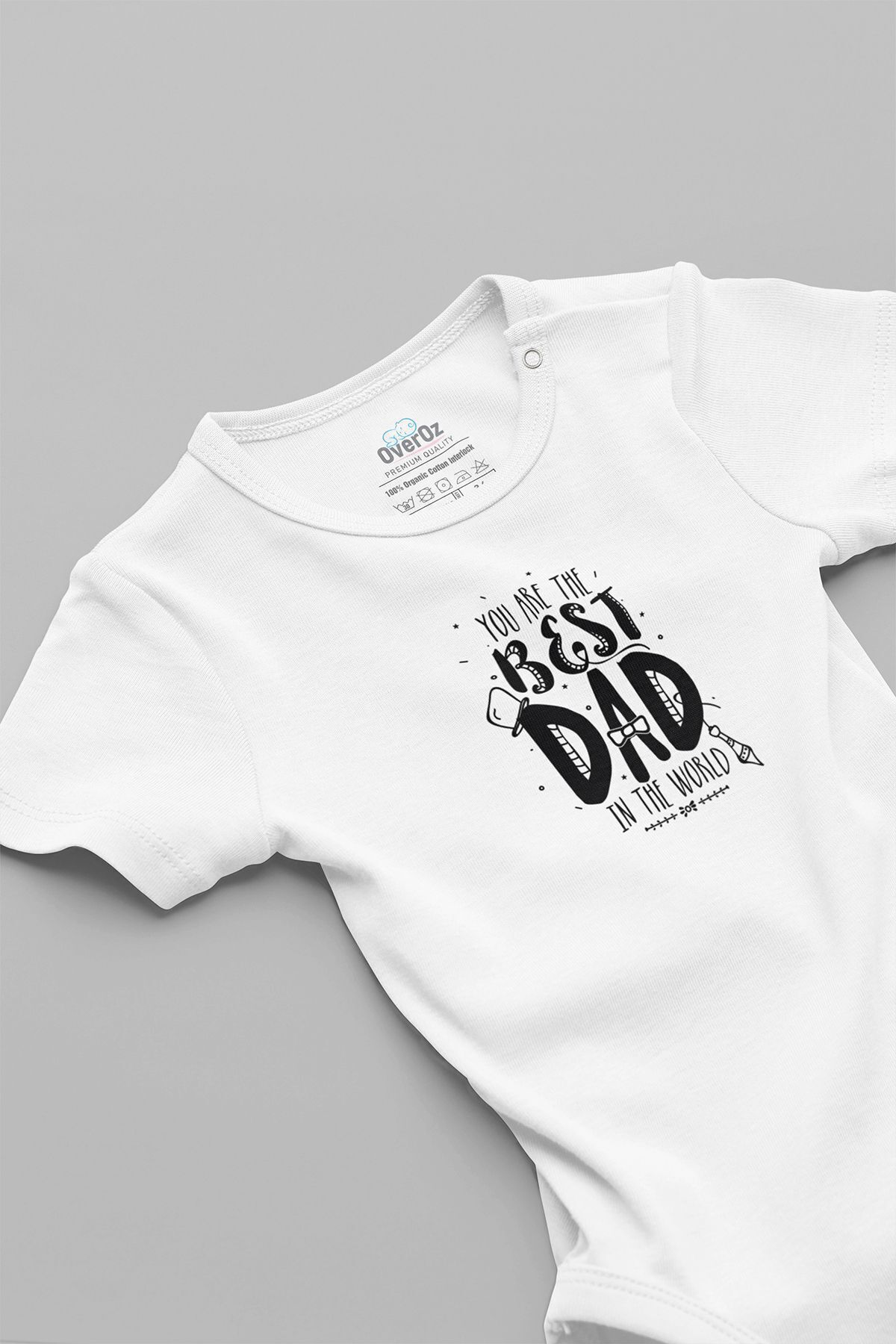 Organic 100% Cotton You Are The Best Dad Dad Printed Snap Fastener Baby Bodysuit Bodysuit Bodysuit Jumpsuit 5674