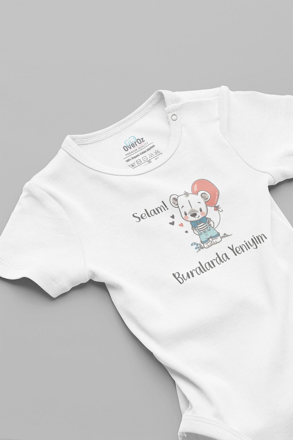 Organic 100% Cotton Hi Here I'm New Baby Bodysuit Bodysuit Snapsuit Jumpsuit 5731
