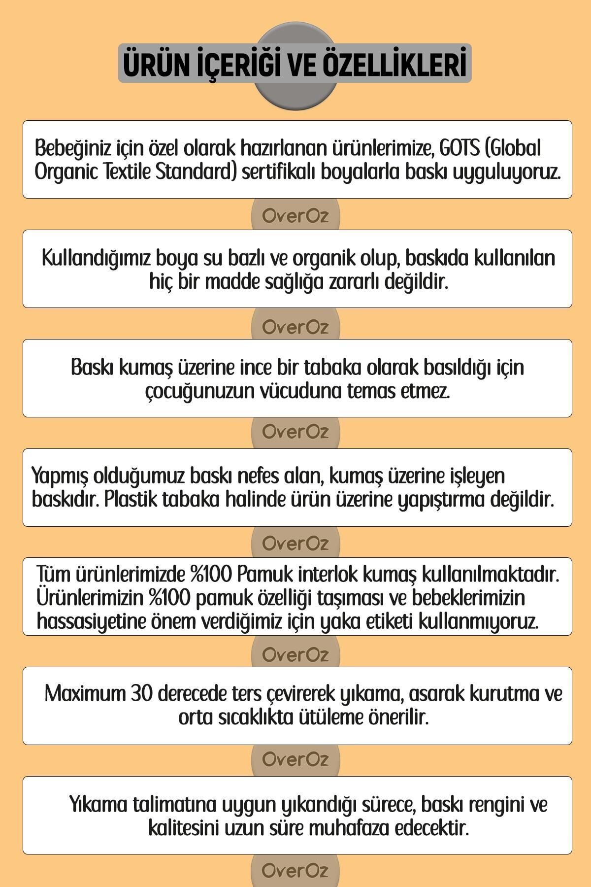 بادی نوزادی پسرانه سفید Overoz | AYLIKOVEROZ006 اورجینال - تصویر 4