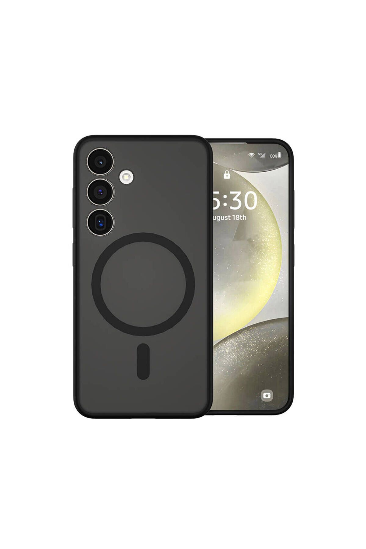 Galaxy S24 Case Wiwu FGG-024 Magsafe Chargeable Stain Resistant Cover Black