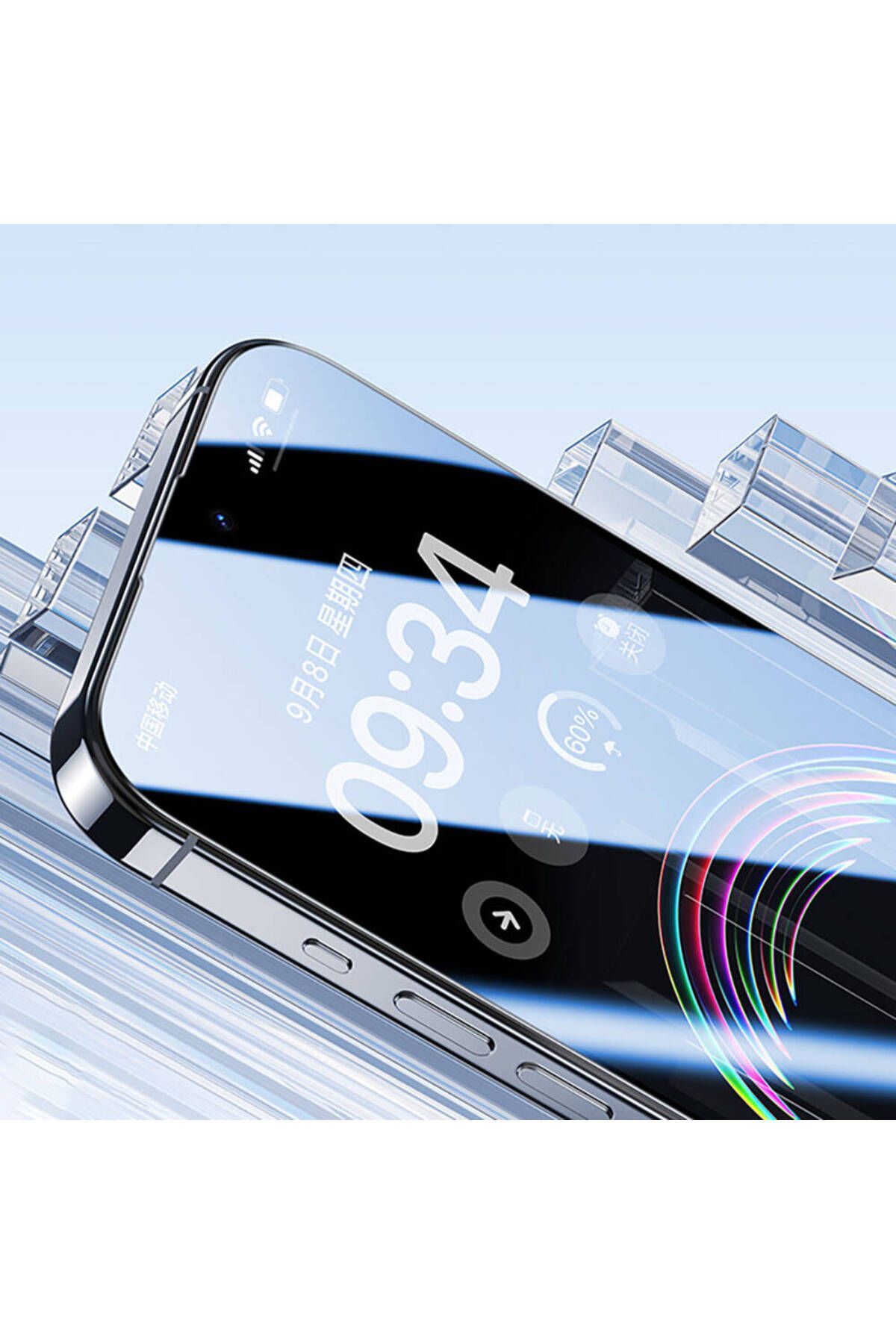 İphone 14 Pro Max Uyumlu V Pro Ultra Shield 0.3mm Ekran Koruyucu Kolay Uygulama Aparatlı 5