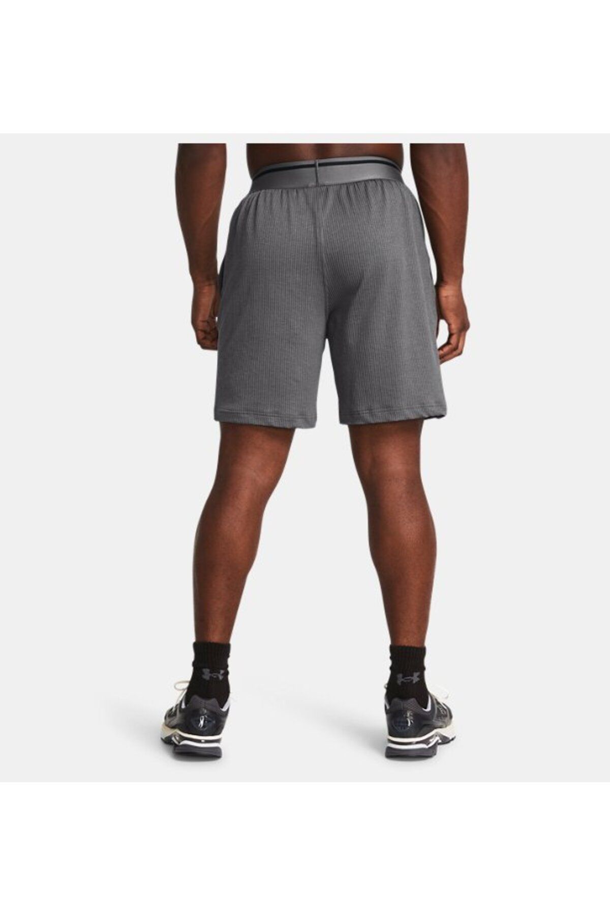 شورت ورزشی خاکستری مردانه های دنده ای در UA MALE 1383101 025 Under Armour