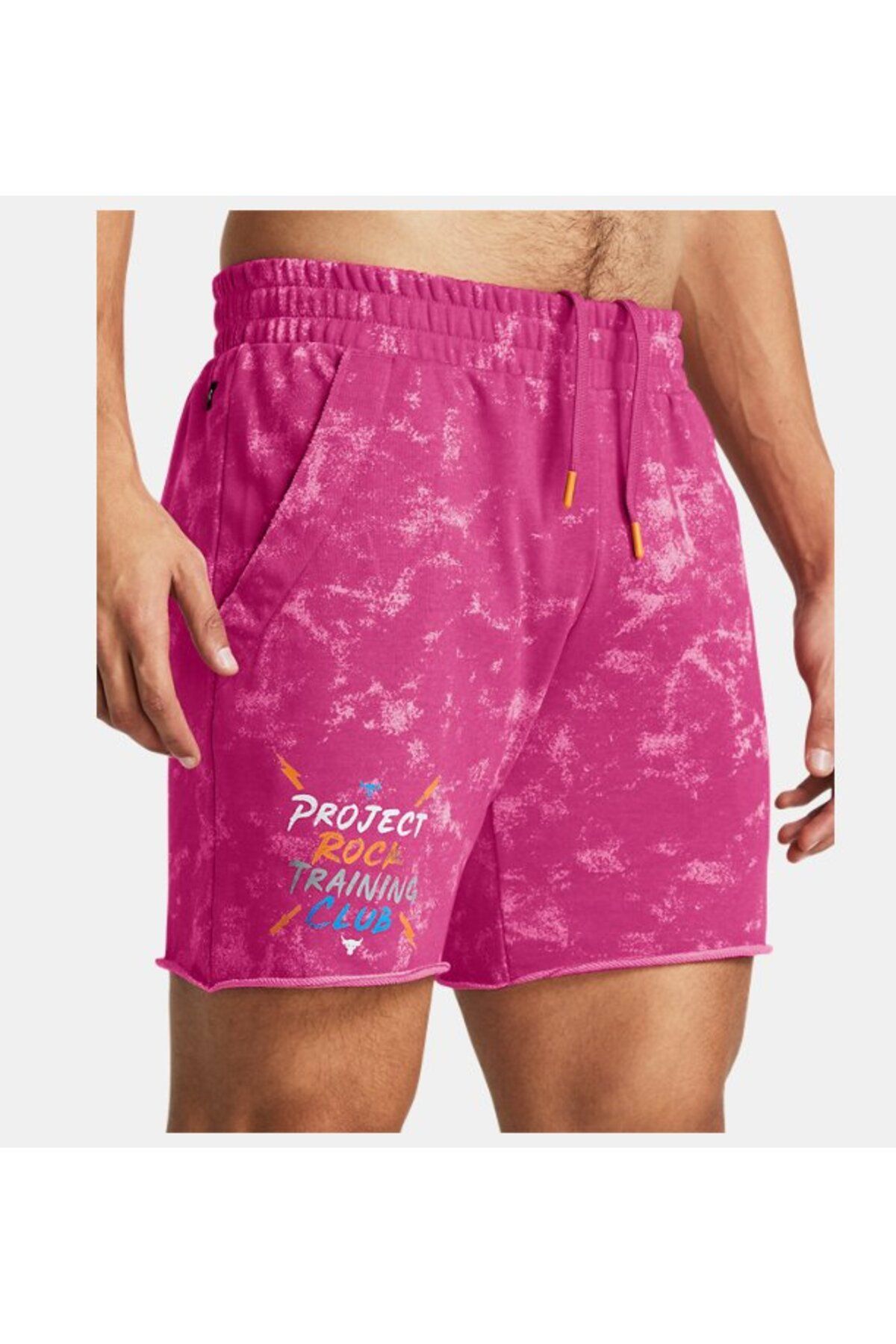 شورت ورزشی صورتی مردانه PJT RCK AOP TERRY کوتاه 1383293 686 Under Armour