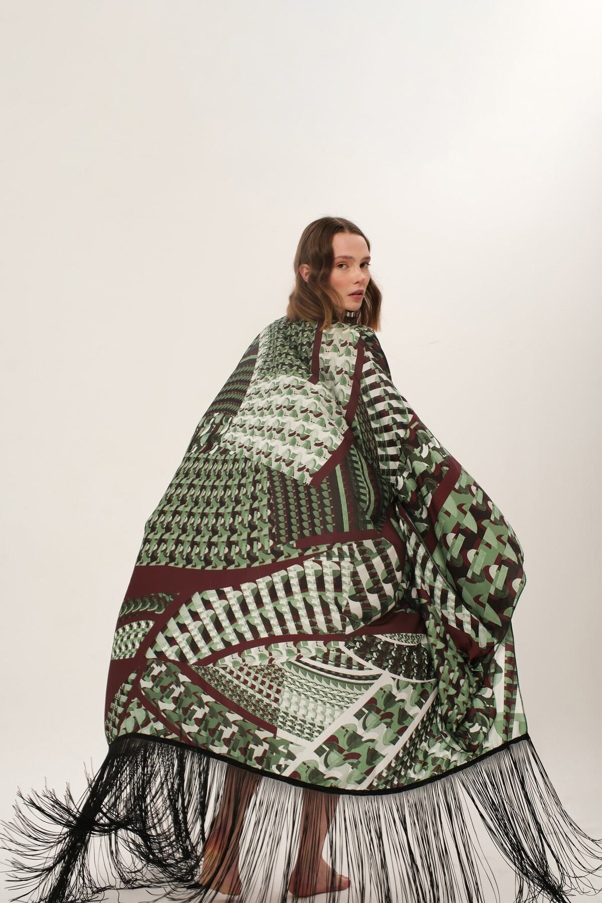 Eda Taşpınar-Meat Iconic Design Babylon Tasseled Kaftan 6