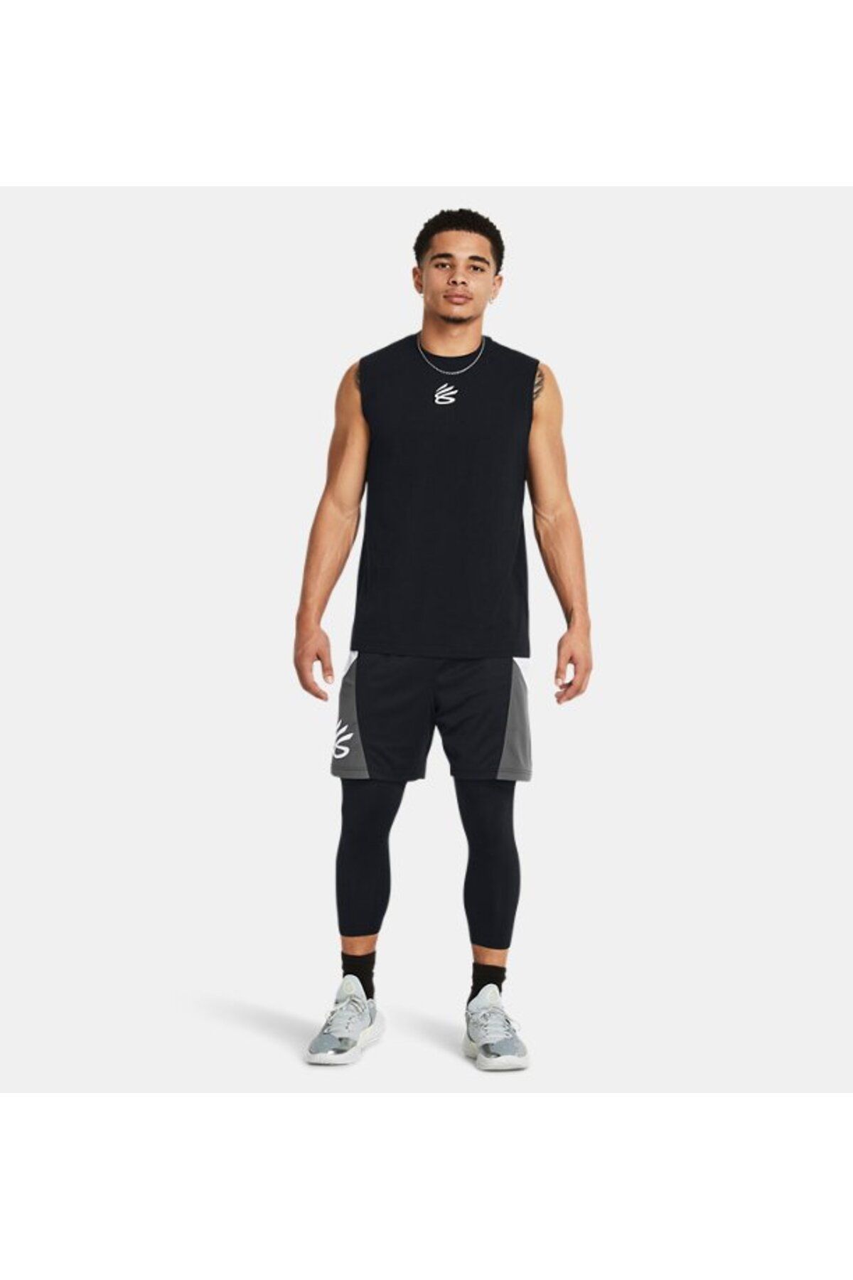 شورت ورزشی مشکی مردانه های چلپ چلوپ 1380327 002 Under Armour