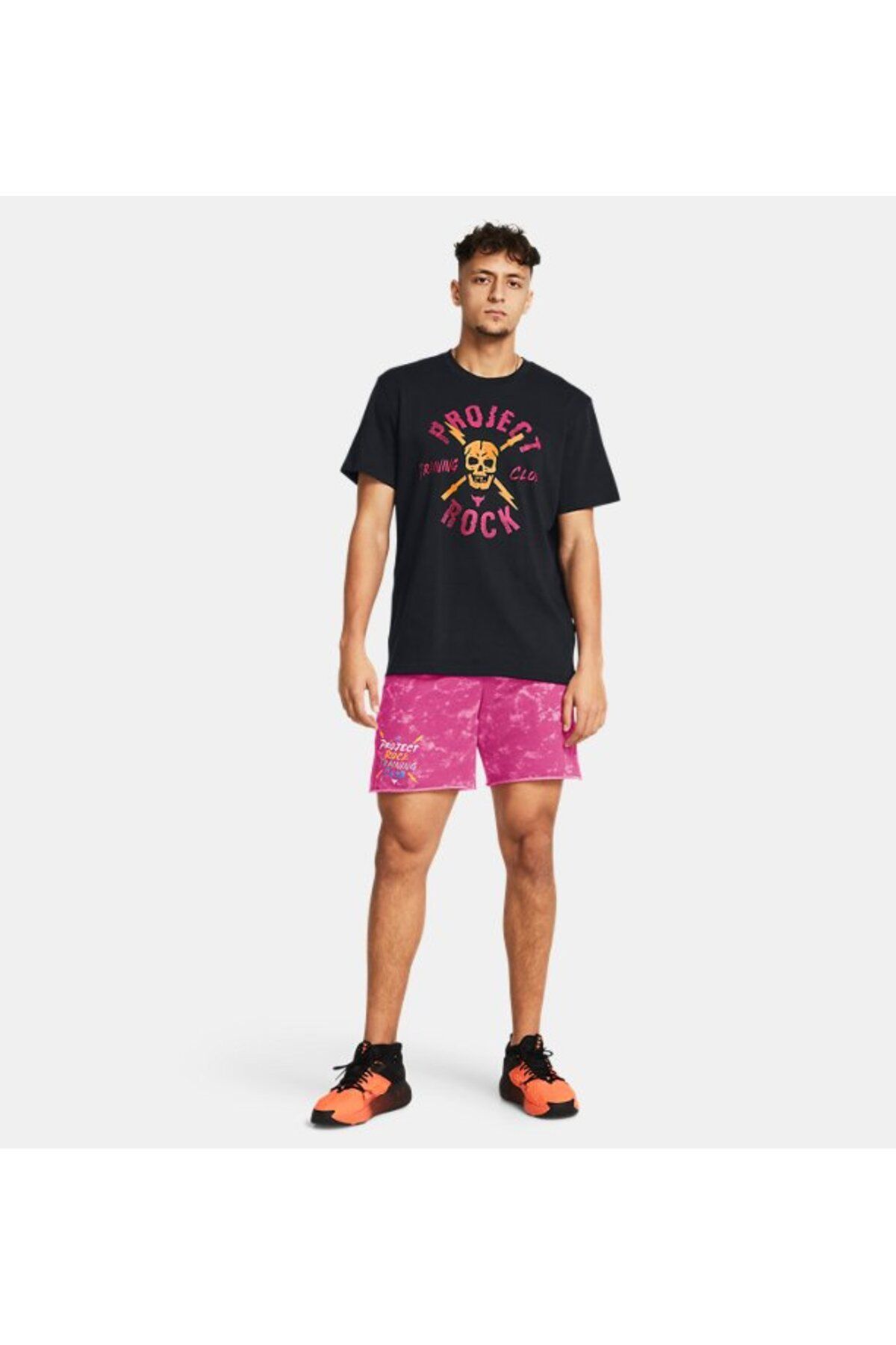 شورت ورزشی صورتی مردانه PJT RCK AOP TERRY کوتاه 1383293 686 Under Armour